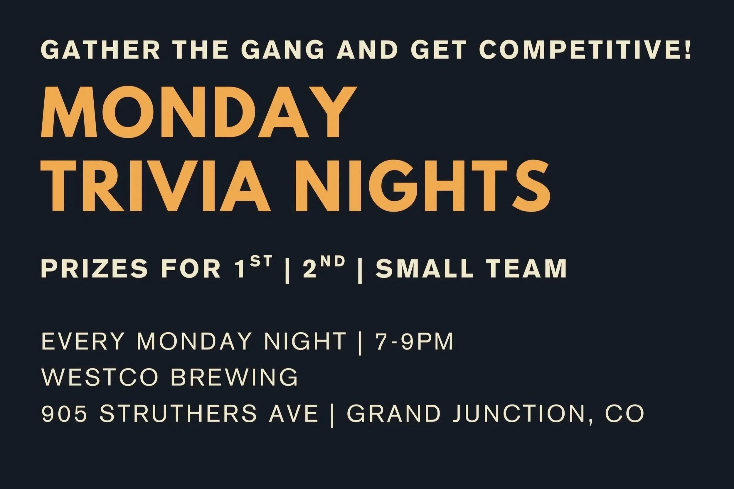 MONDAY NIGHT TRIVIA