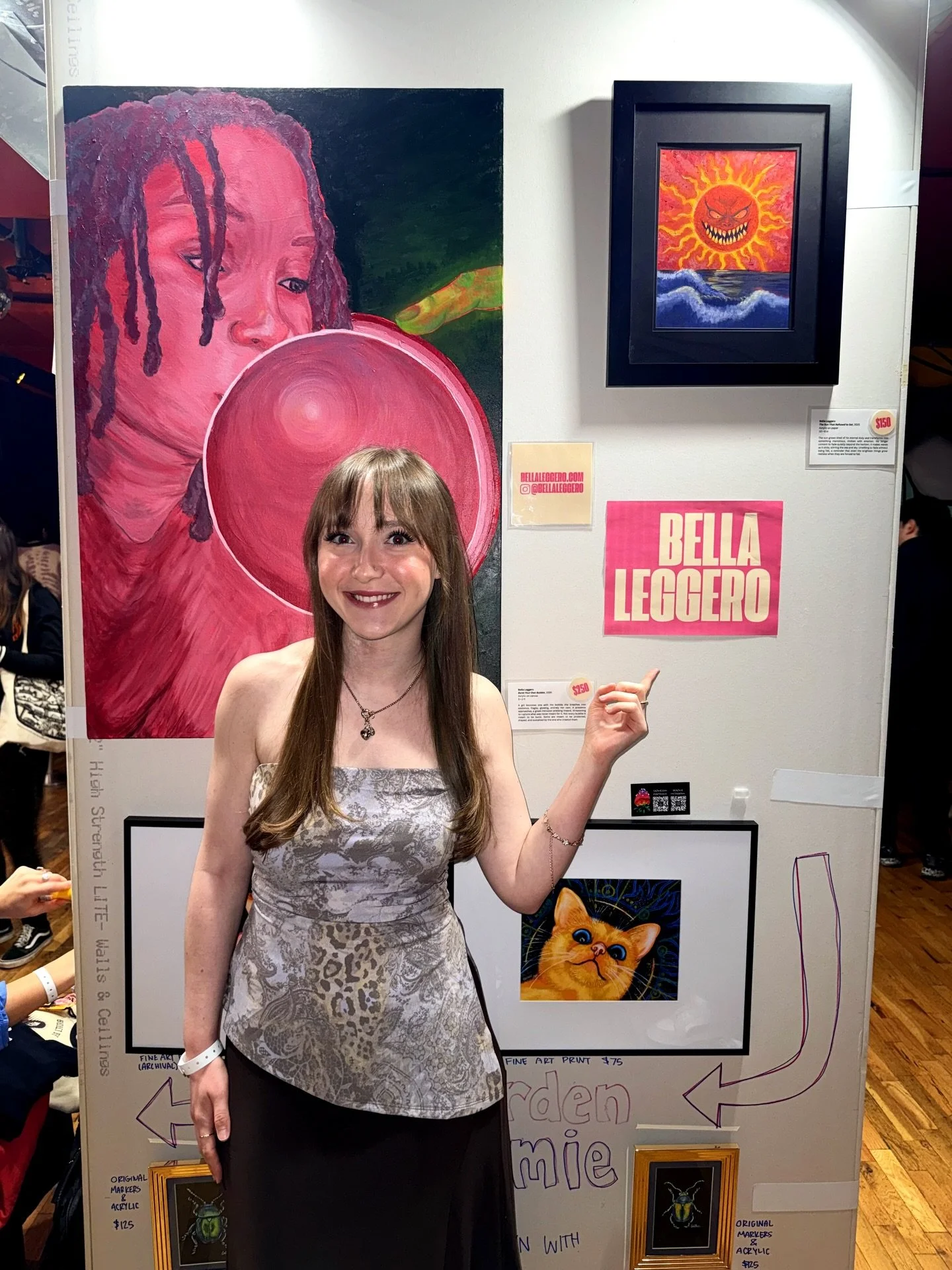 my first Pancakes &amp; Booze art show 🥞🎨

brought &ldquo;Burst Your Own Bubble&rdquo; &amp; &ldquo;The Sun That Refused to Set&rdquo; with me!

#sanfranciscoart #sanfranciscoartist