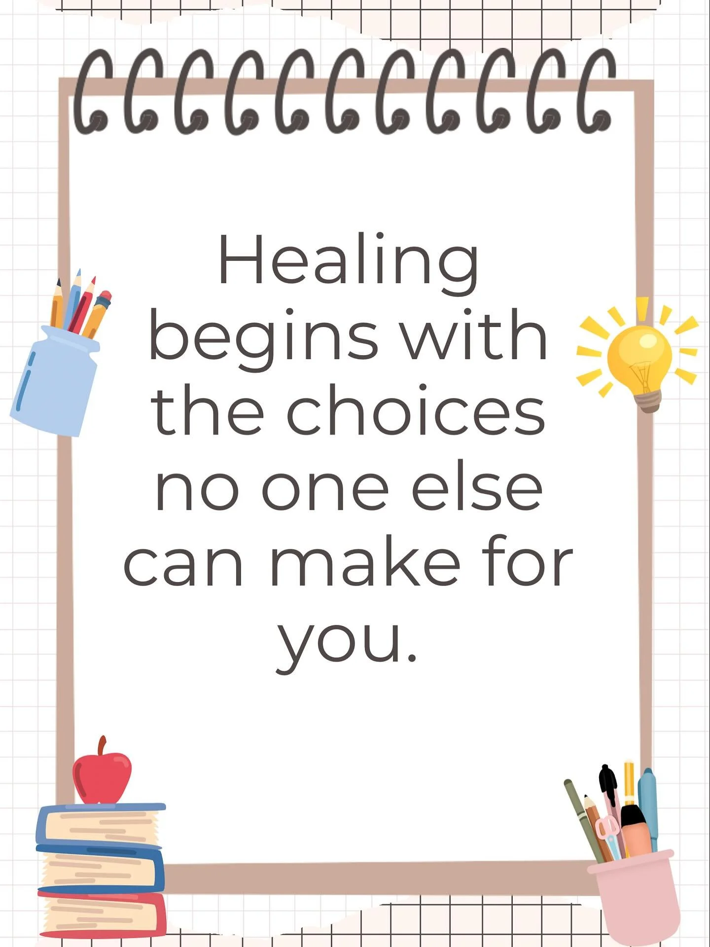 Healing begins with choices only you can make.
No one else can decide to set boundaries, face what hurts, or start showing yourself compassion.. those choices come from within.

It&rsquo;s not easy, but every small decision to care for yourself is a 