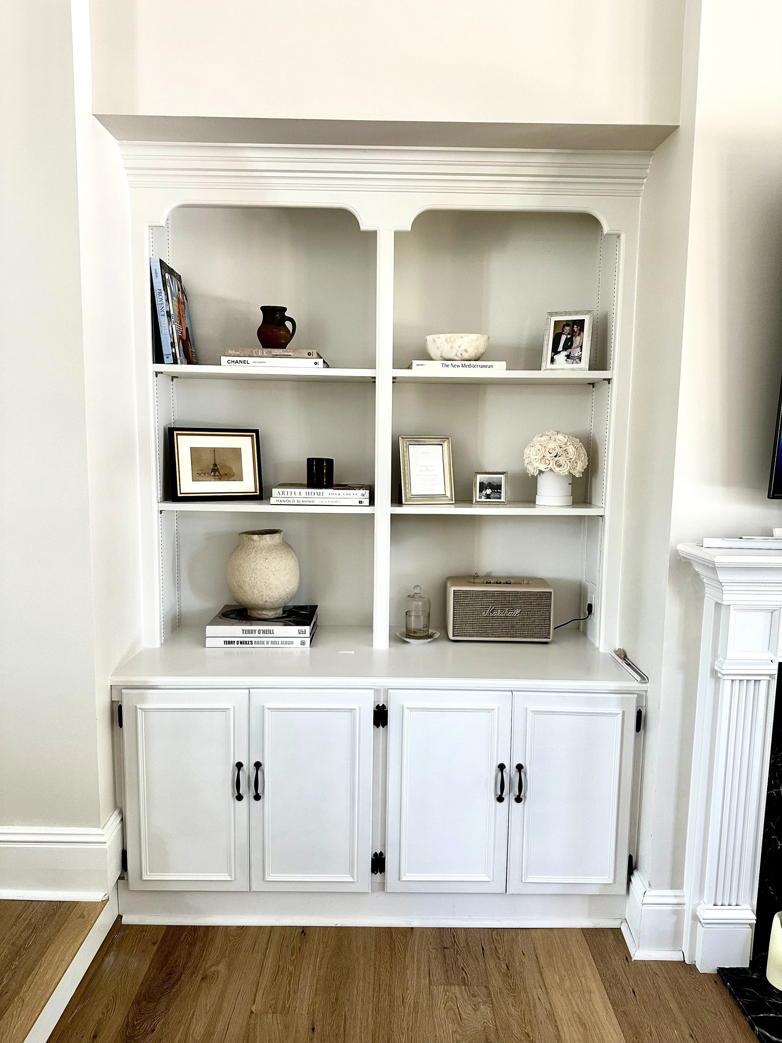 Custom cabinetry and built in shelving
