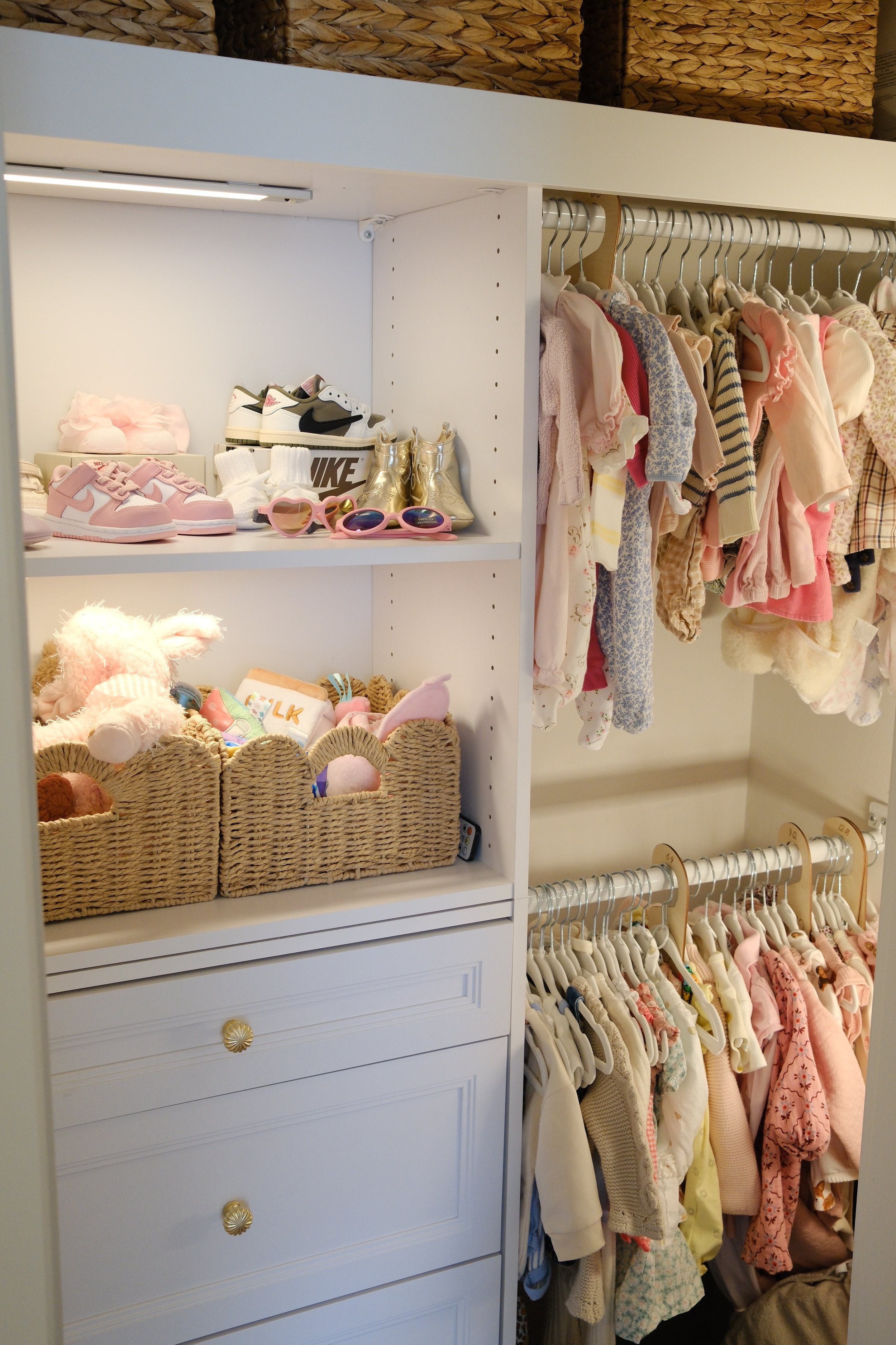 Custom built in closet for children's room