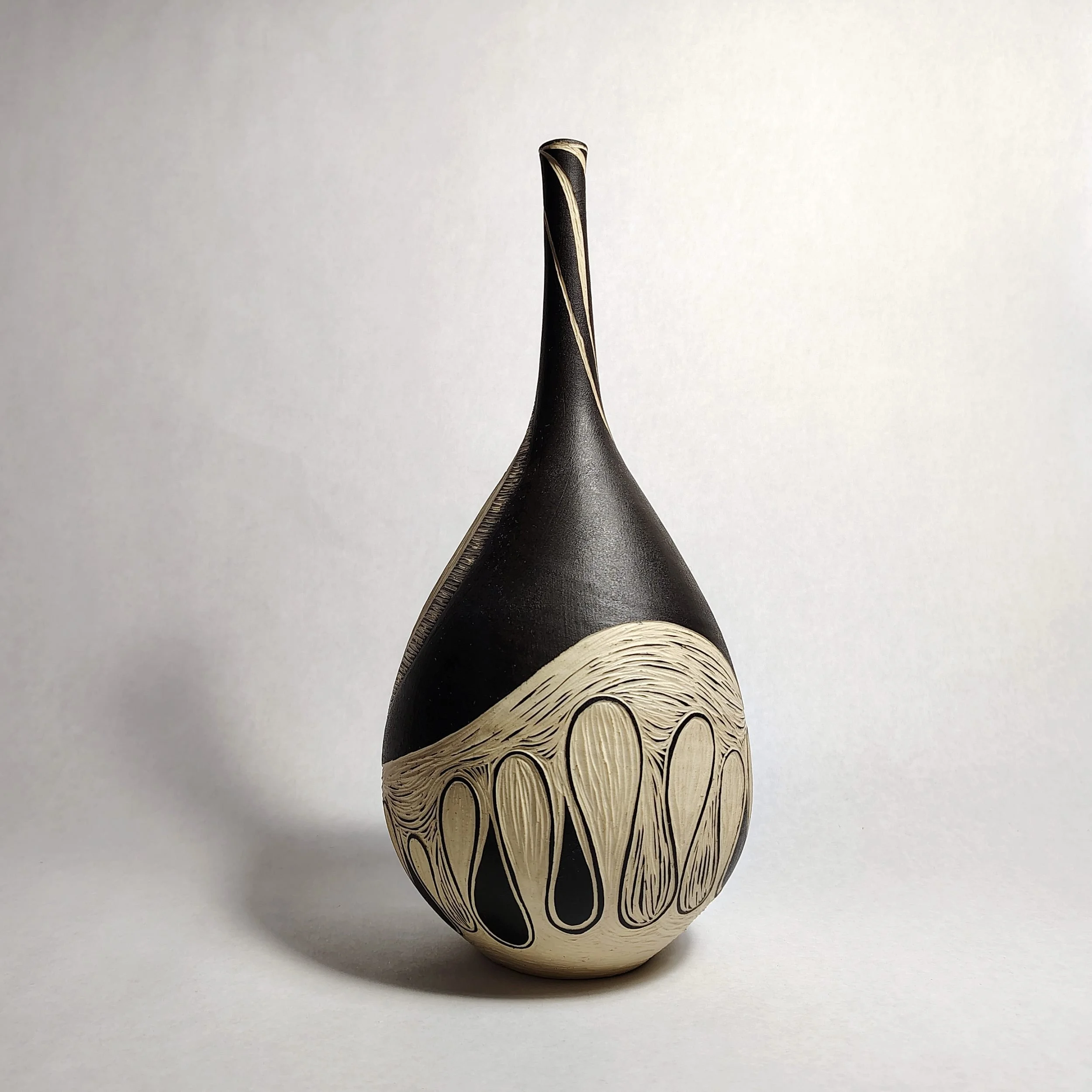 Vase, Swirled Curved