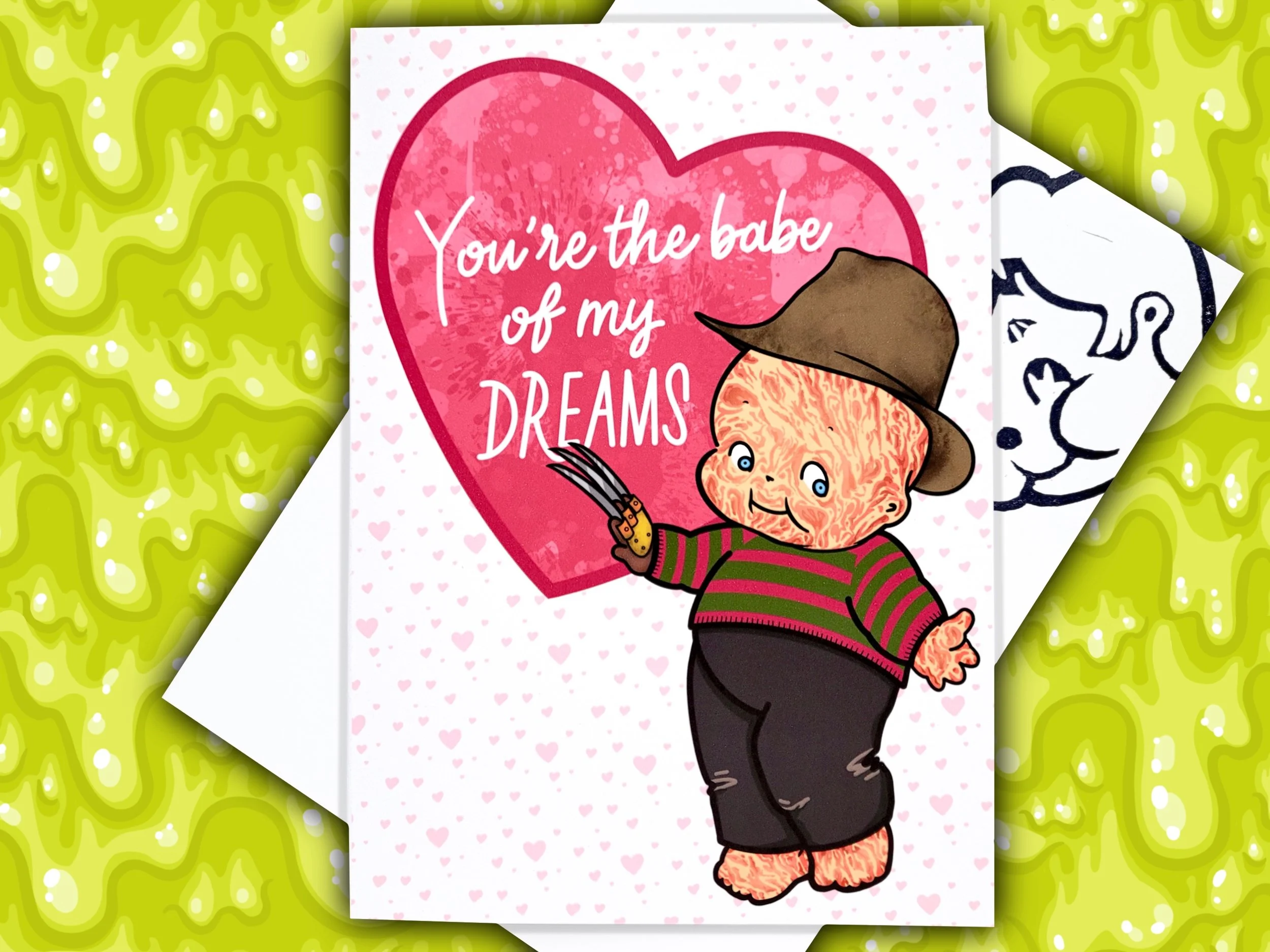 Freddy Krueger Loves You card // horror valentine card series // Nightmare On Elm Street