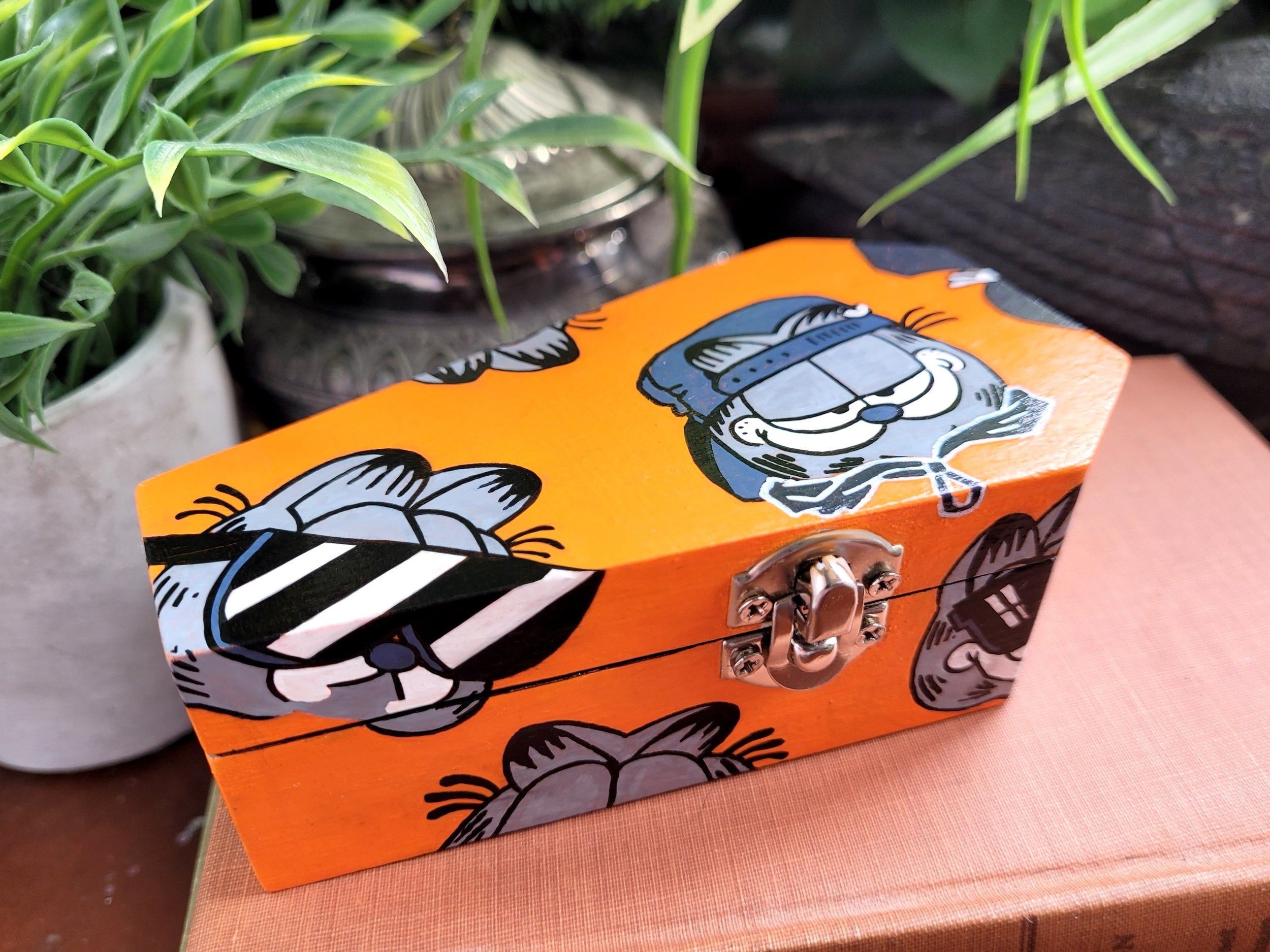 Garfield, coffin box, 2024 (SOLD)