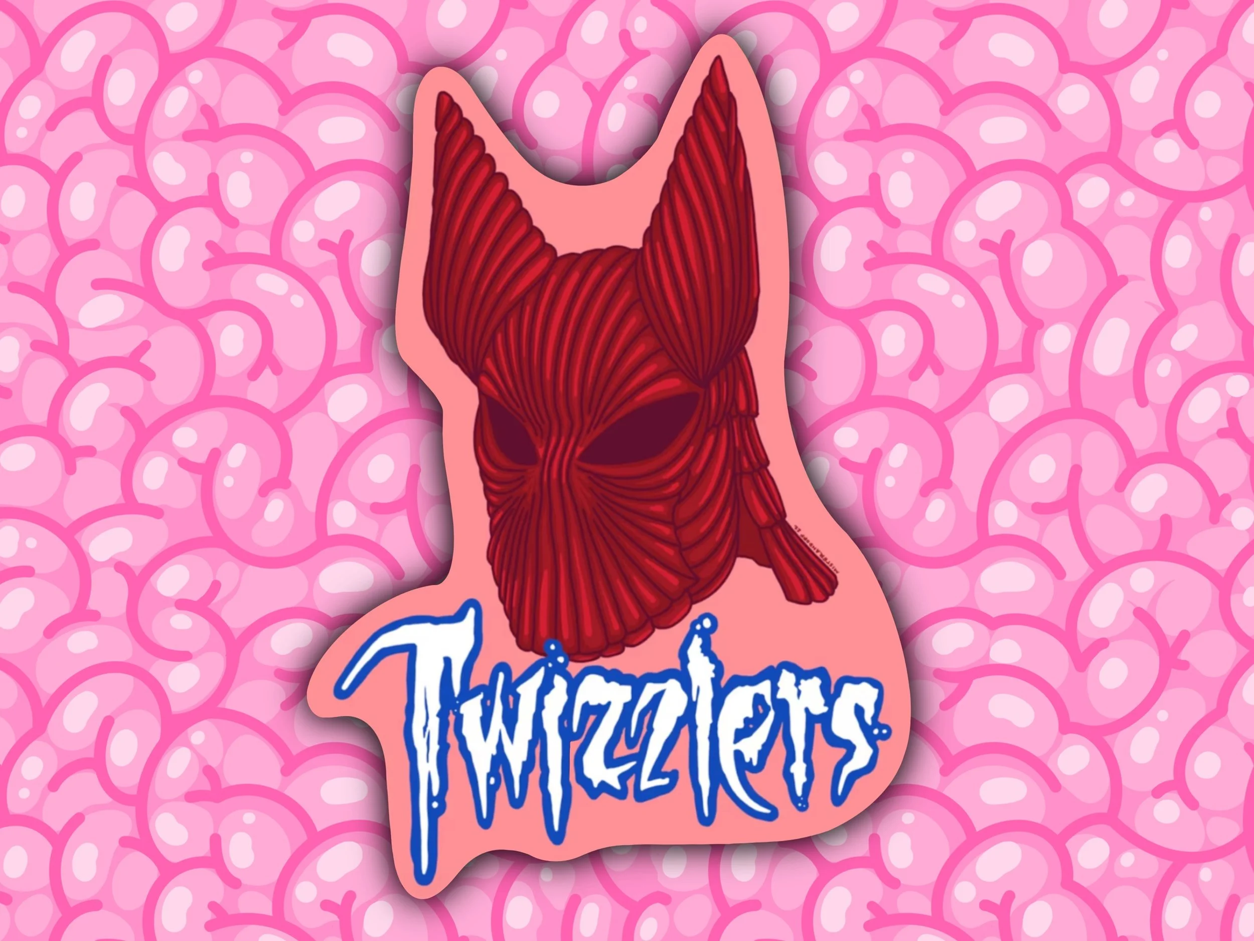 Twizzlers-brand Dracula (1992) sticker // approx 3.5" glossy vinyl sticker // waterproof sticker //