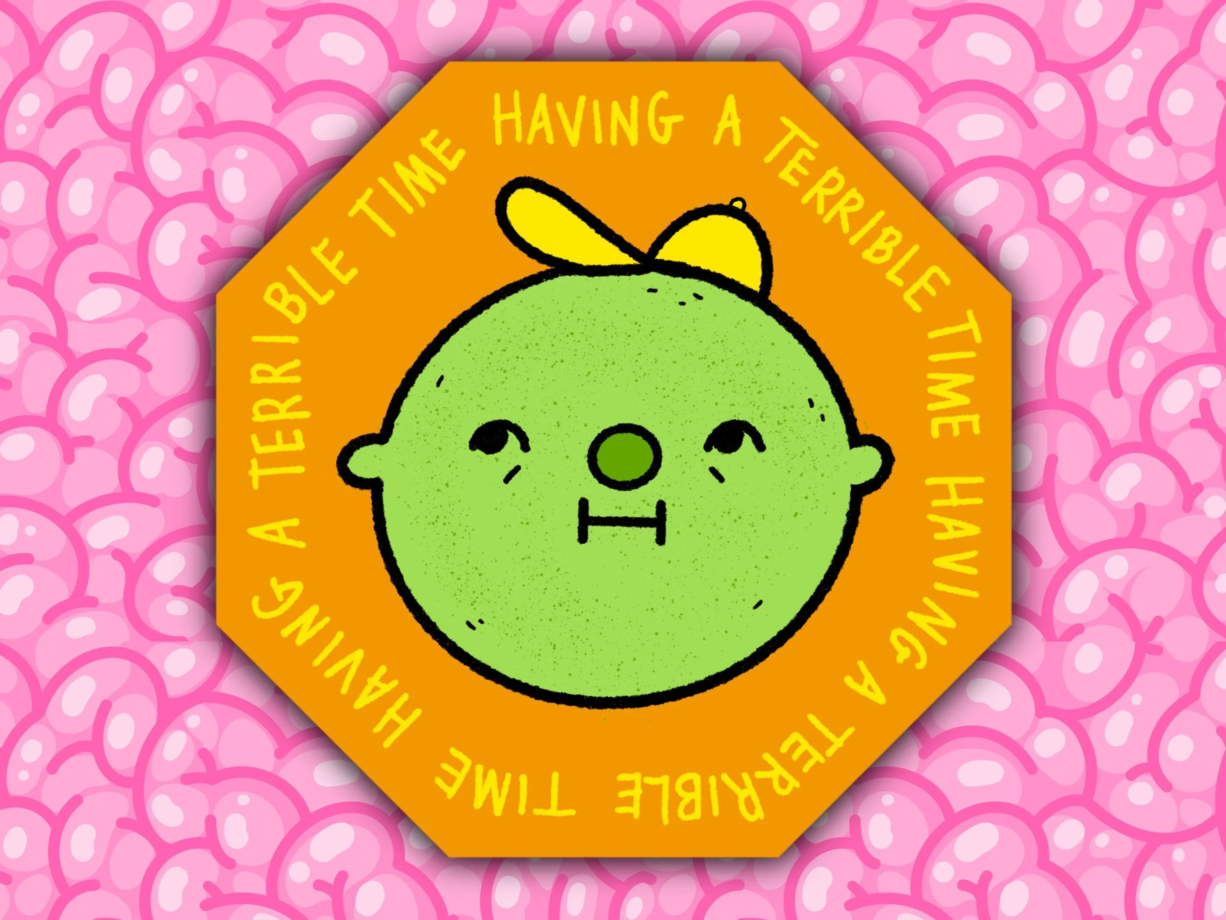 Terrible Time sticker // approx 3" matte vinyl sticker // waterproof sticker // Buzzkill Babies