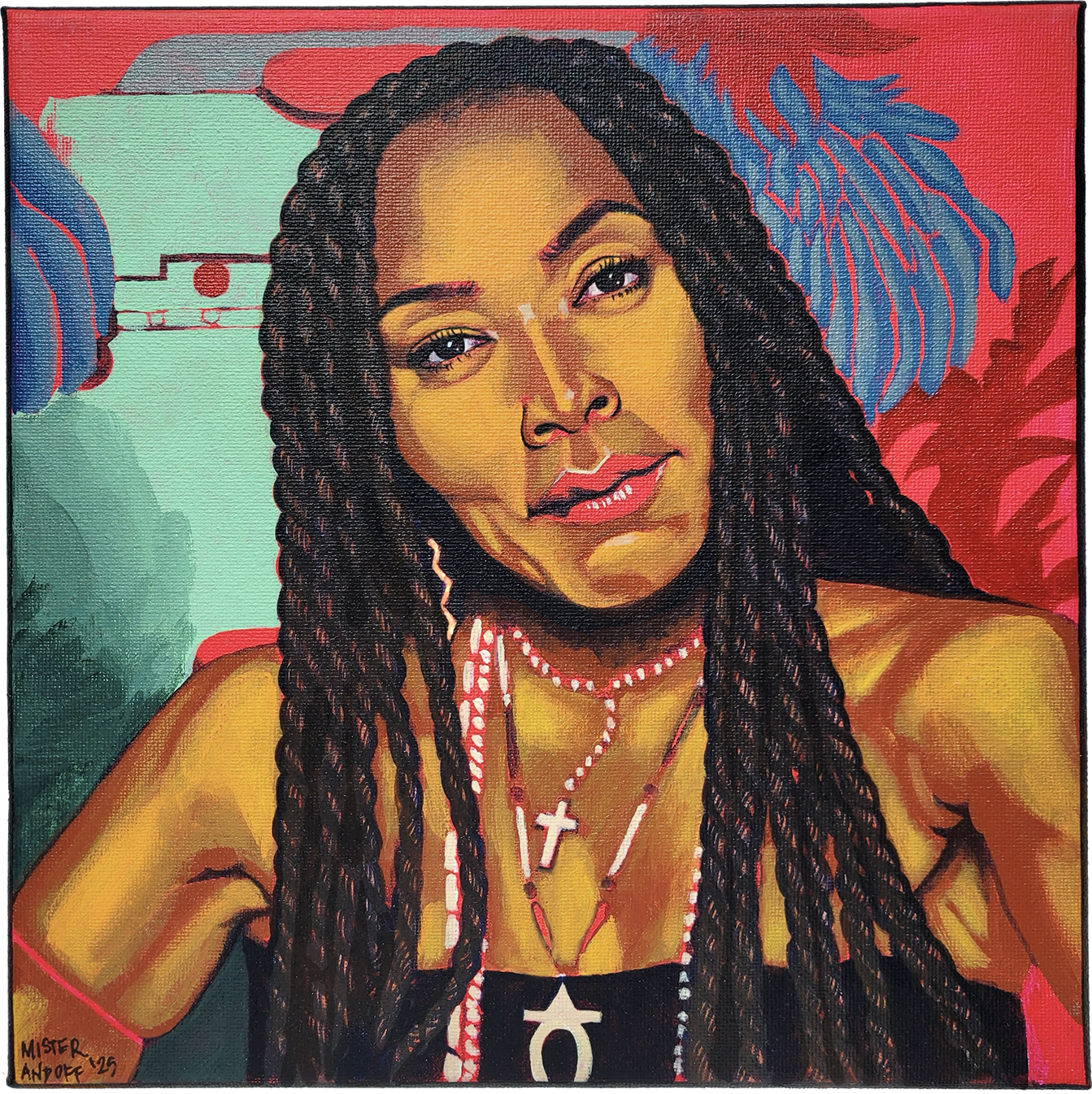 Angela, acrylic on canvas, 2024