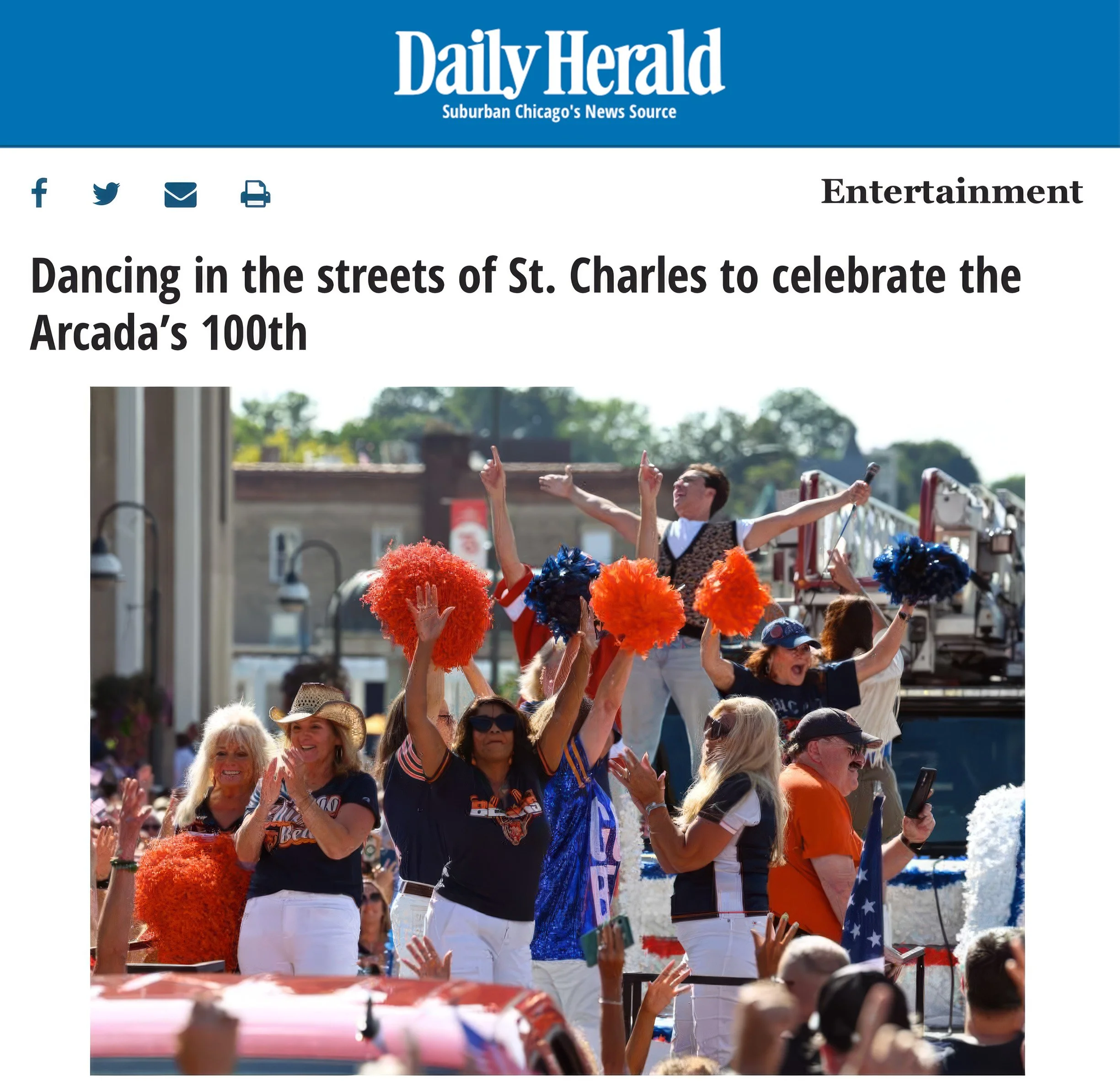 Sebastian Rohn (Ferris Bueller) at Arcada Theatre's Centennial Parade
