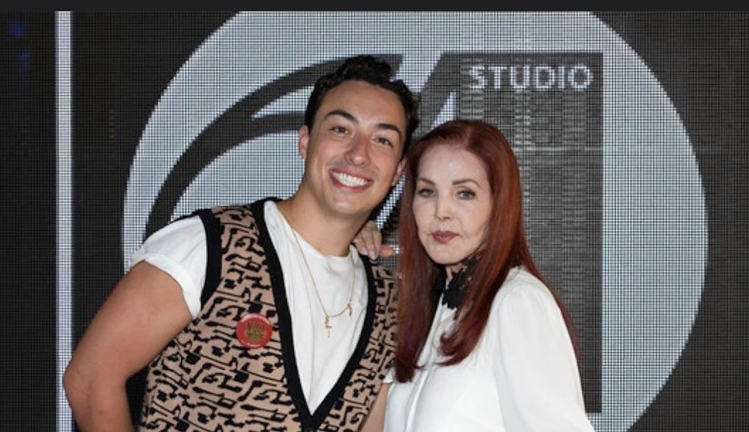 Sebastian Rohn with Priscilla Presley at the Arcada Theatre