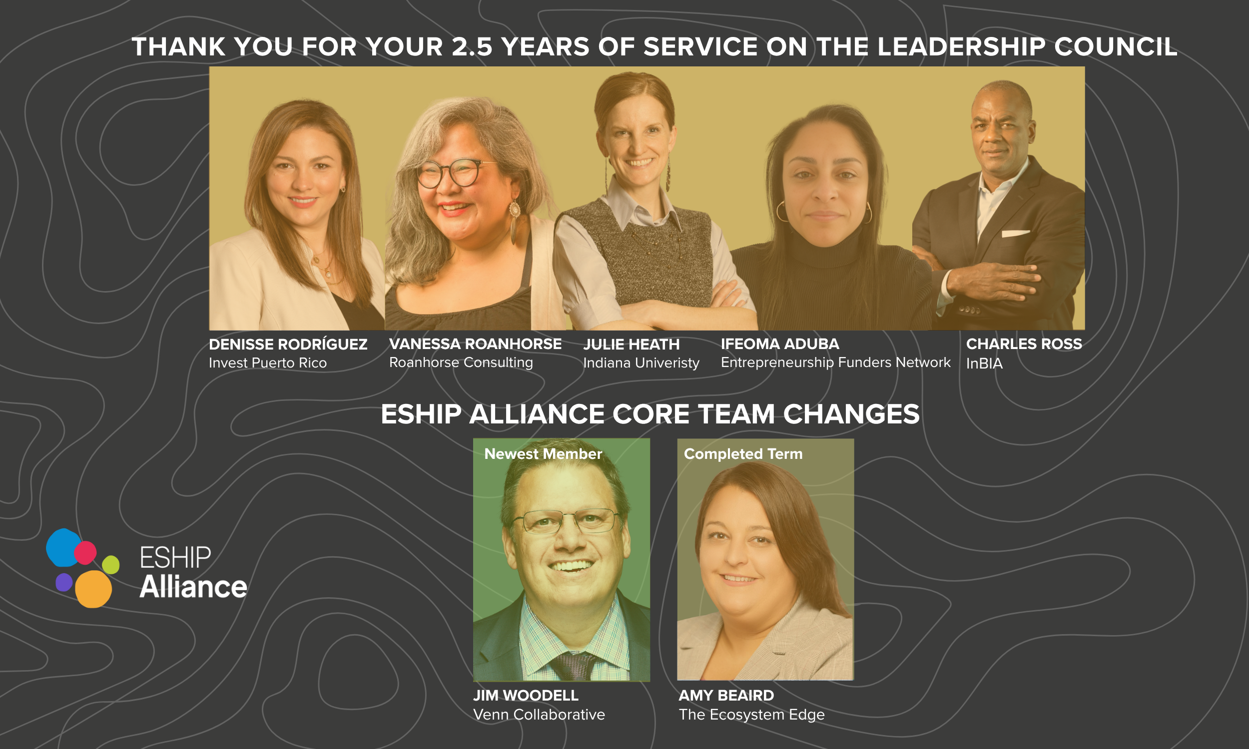 Thank You to Our Outgoing Leadership Council and Core Members