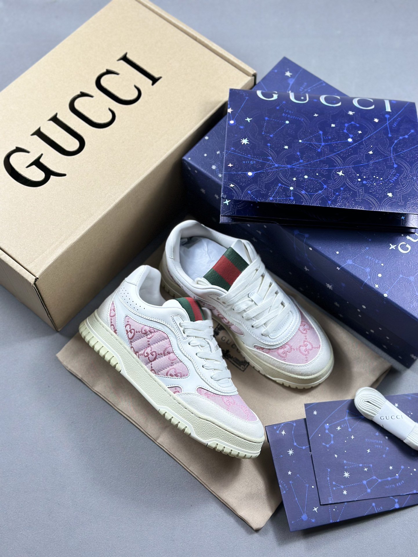 Gucci Re-web Leather Sneakers