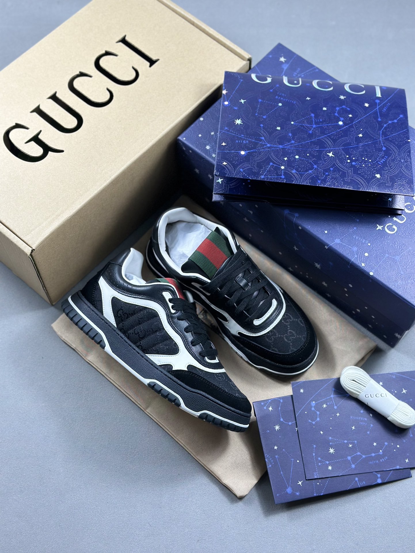 Gucci Re-web Leather Sneakers