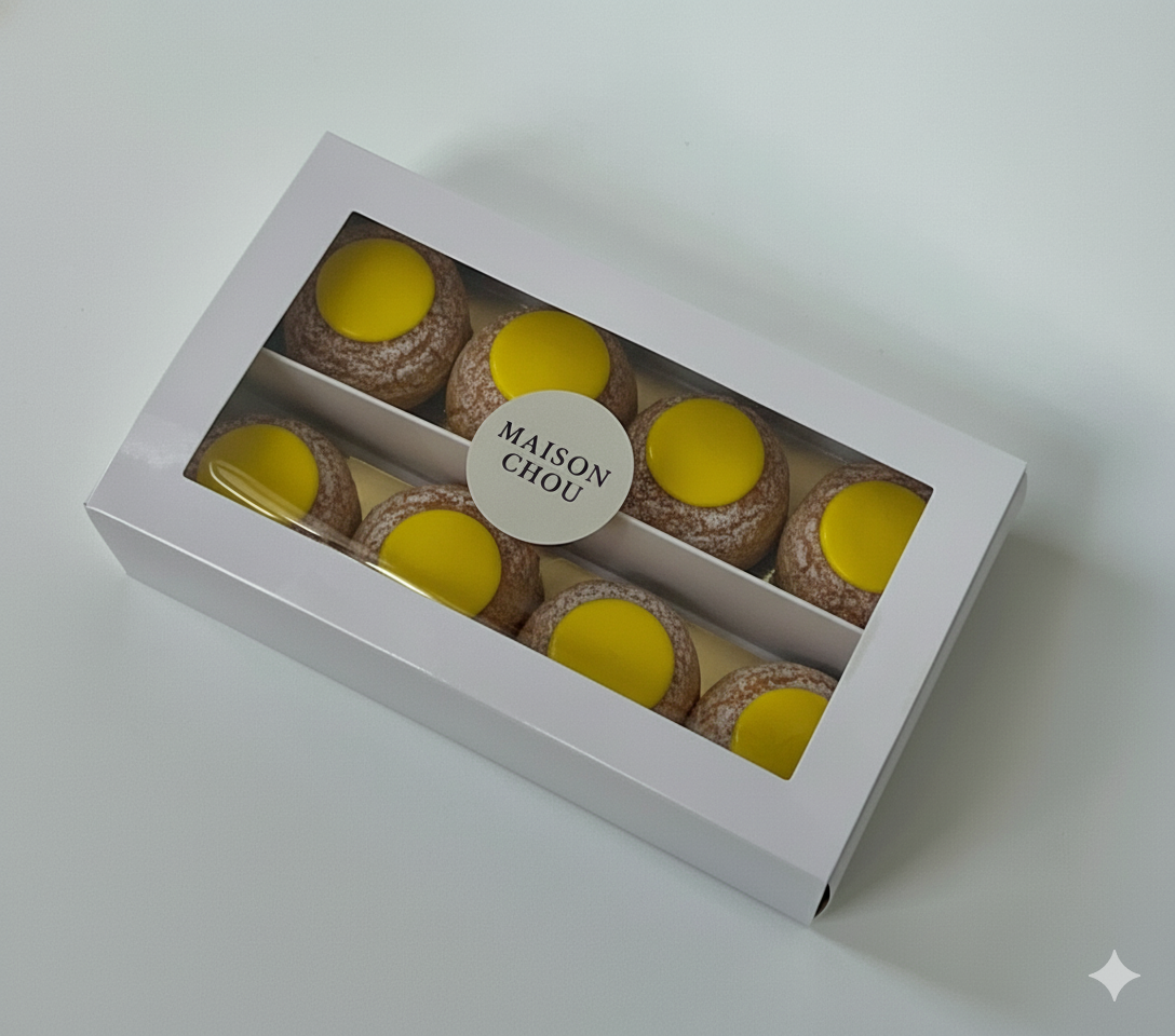 Box of Lemon Curd Cream Puffs