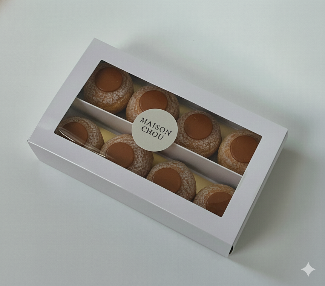 Box of Milk Chocolate Cream Puffs