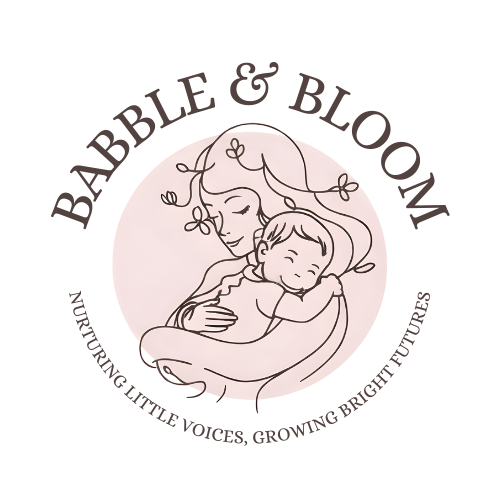 An illustration of a woman hugging a young child, both smiling, with a circular border and text.