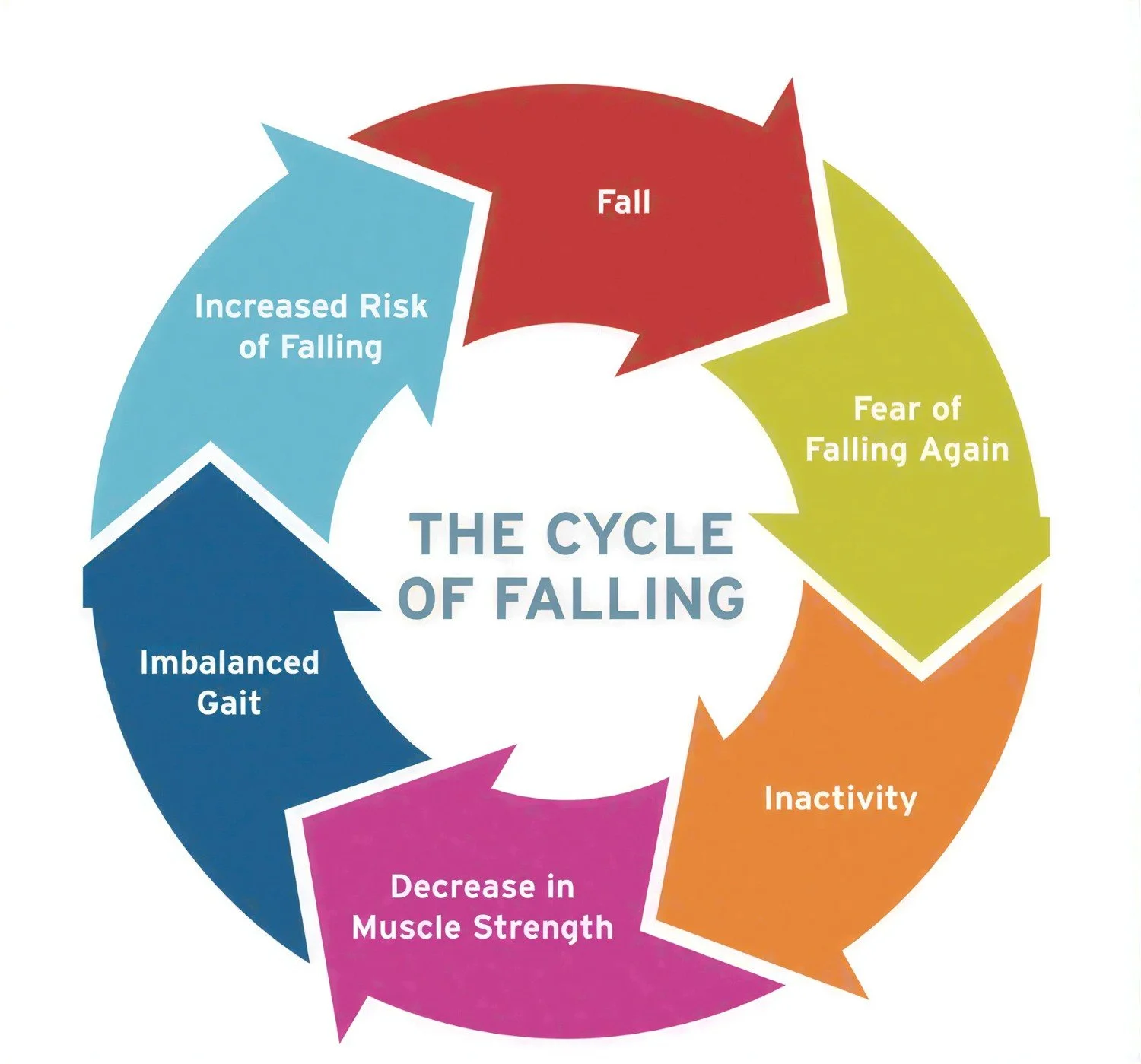 Infographic about the cycle of falling.