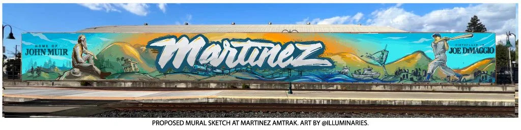 amtrak mural rendering