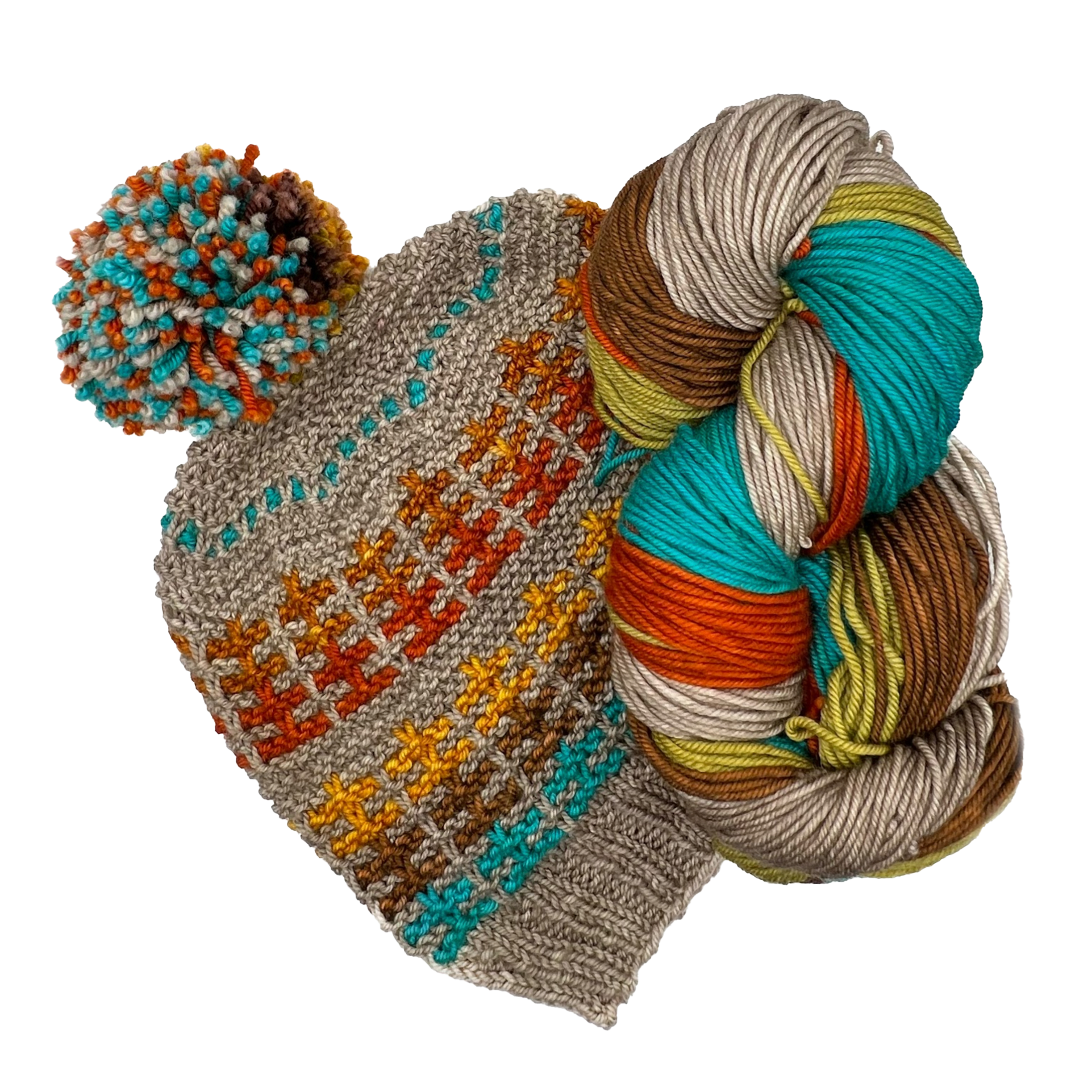 Mosaic Southwest Hat - 1x 50g Acacius // 4x 25g Acacius