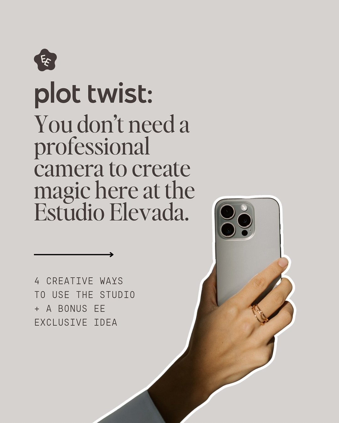 honestly, some of my favorite studio sessions aren&rsquo;t even traditional photoshoots 👀

If you think you need to have a whole camera crew to book the studio and create great content&hellip; guess again! With proper planning and creative direction