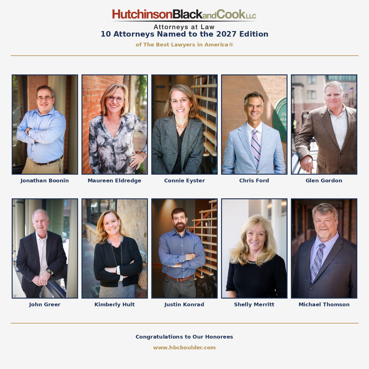 10 HBC Attorneys Named to the 2027 Edition of The Best Lawyers in America