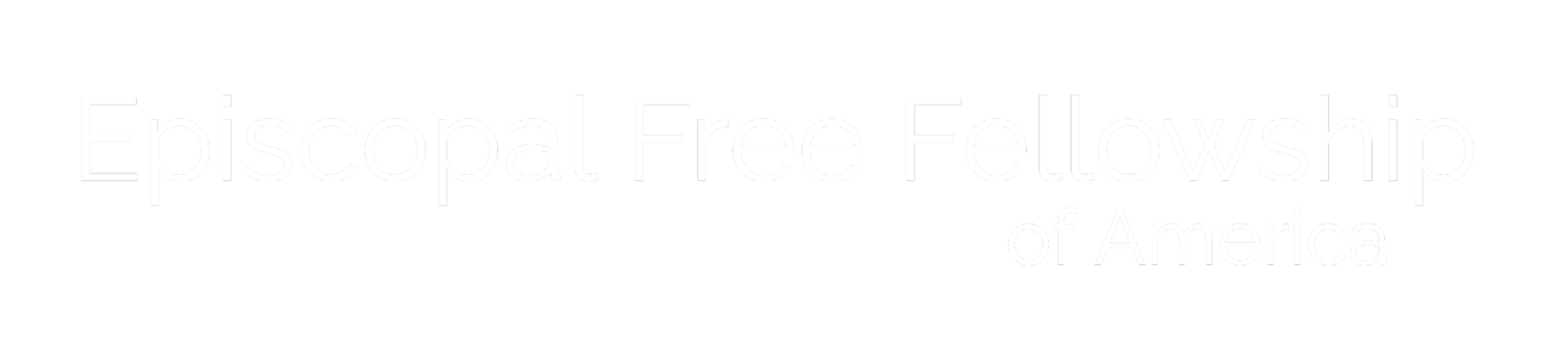 Text that reads 'Episcopal Free Fellowship of America' in white on a black background.