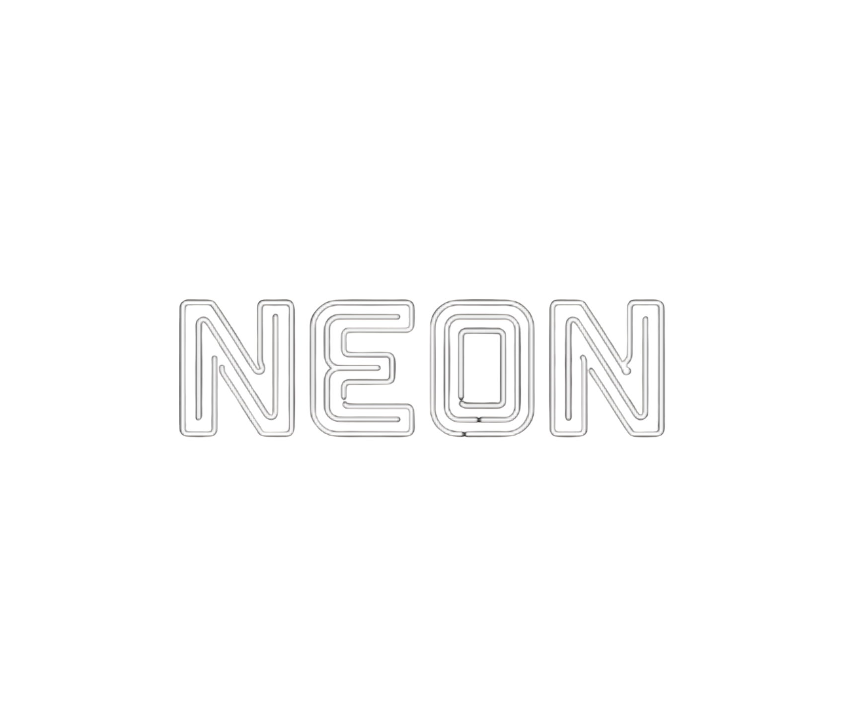 A neon sign displaying the word "NEON" in capital letters with a glowing effect.