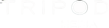 Tripod Media logo in black and white