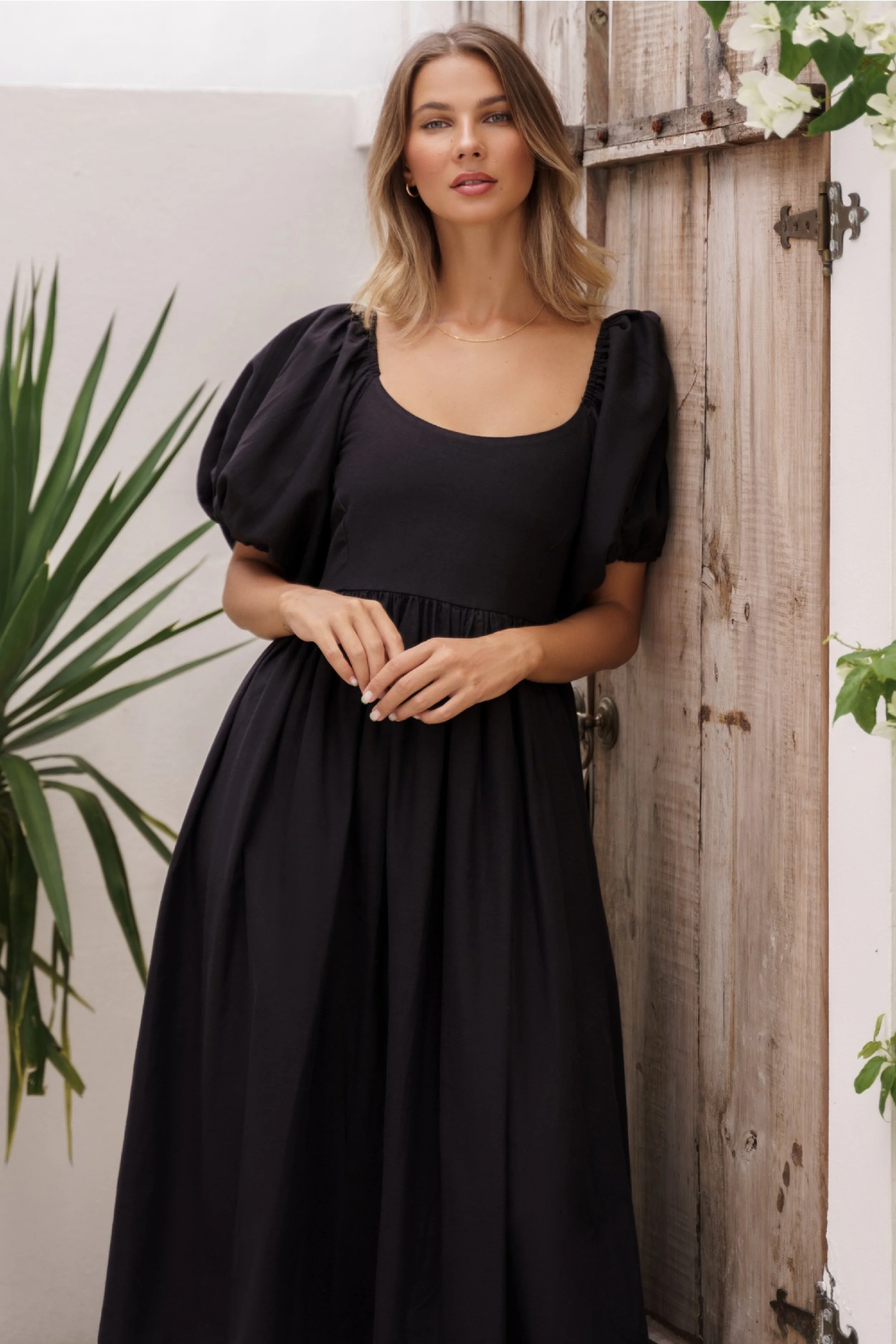 Cherie_Puff_Sleeve_Midi_Dress_Black_Front.jpg