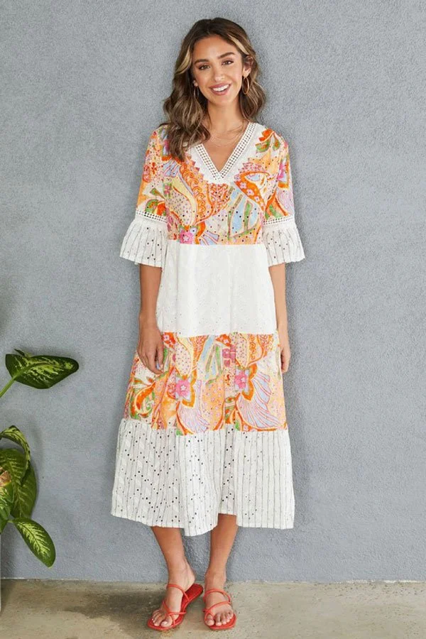 To_The_Market_Midi_Dress_Orange_White_Front.jpg