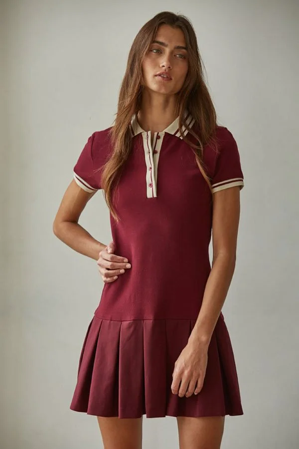 Cotton_Pleated_Shirt_Dress_Wine_Front.jpg