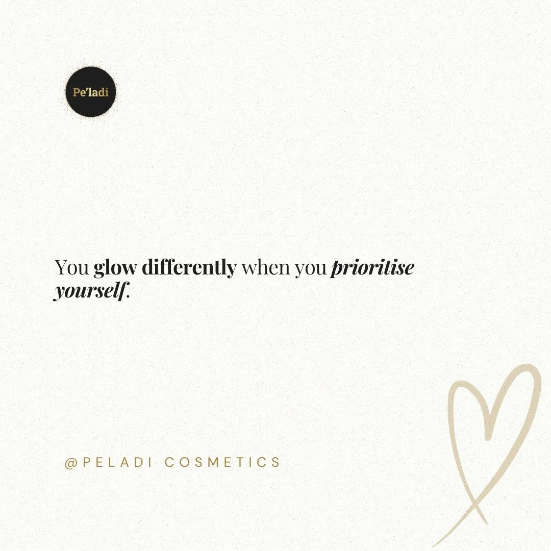 Happy Sunday! ✨

&quot;You glow differently when you prioritise yourself.&quot;

A gentle Reminder from Peladi Cosmetics 🖤