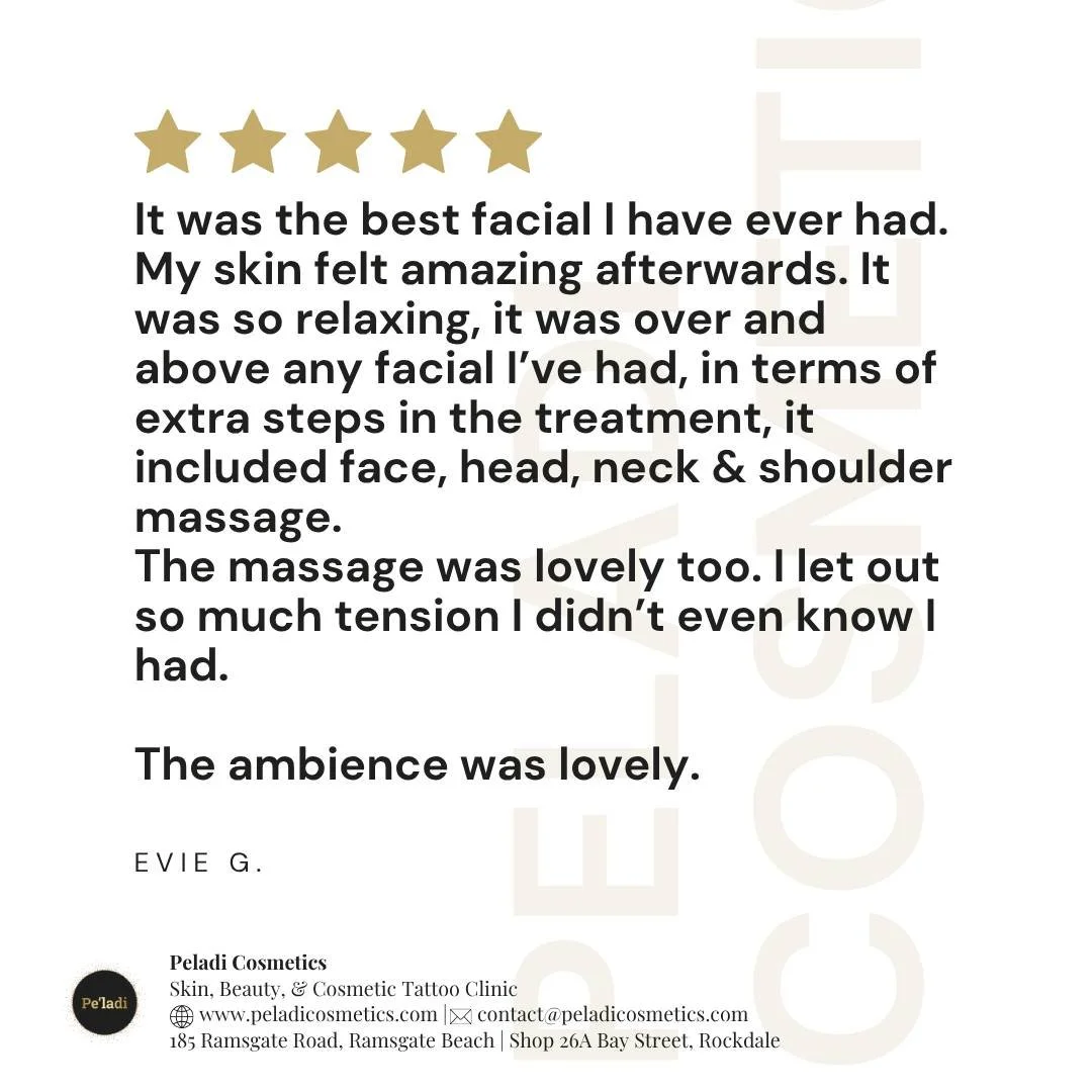 &ldquo;The best facial I have ever had.&rdquo; 🖤

Words like these remind us why we love what we do. At Peladi Cosmetics, every treatment is designed to be more than just skincare &mdash; it&rsquo;s a full-body, full-soul experience.
Our lovely clie