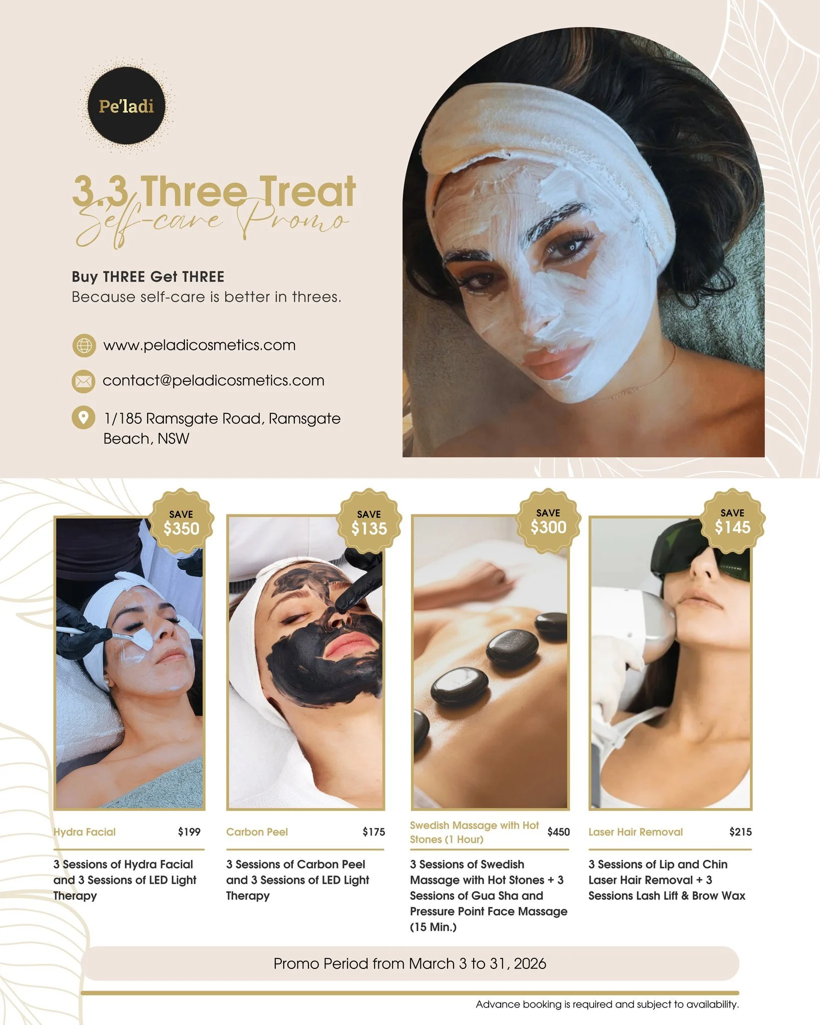 𝐇𝐞𝐥𝐥𝐨, 𝐌𝐚𝐫𝐜𝐡! 🖤

This 3.3, it&rsquo;s all about YOU! Because you deserve more than just one moment of self-care&hellip; 𝐰𝐞&rsquo;𝐫𝐞 𝐠𝐢𝐯𝐢𝐧𝐠 𝐲𝐨𝐮 𝐓𝐑𝐈𝐏𝐋𝐄 𝐭𝐡𝐞 𝐠𝐥𝐨𝐰 𝐭𝐡𝐢𝐬 𝐦𝐨𝐧𝐭𝐡!

Buy 3, Take 3! 🎉

That&rsquo;s 