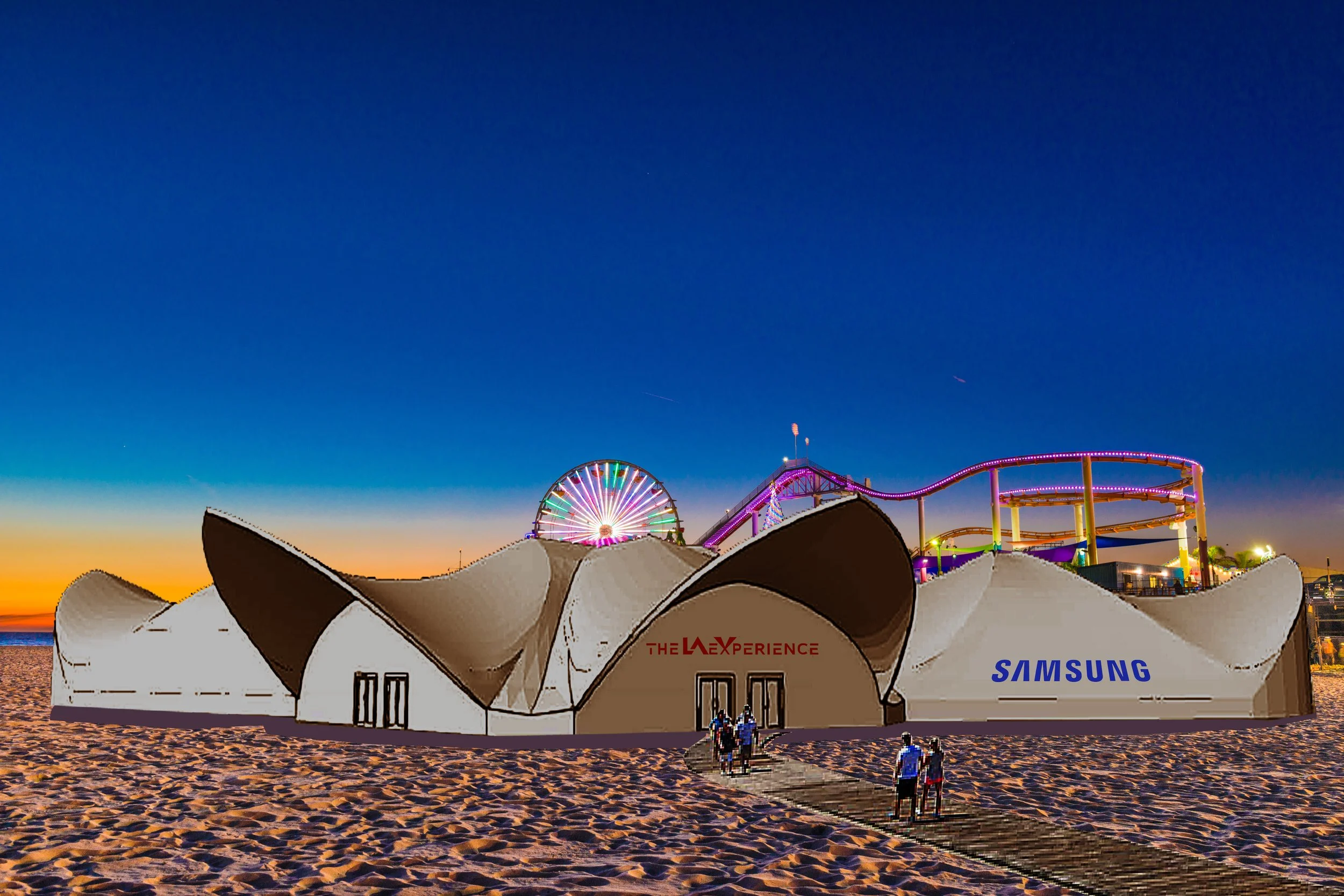 Show off your brand inside and out on this iconic tent