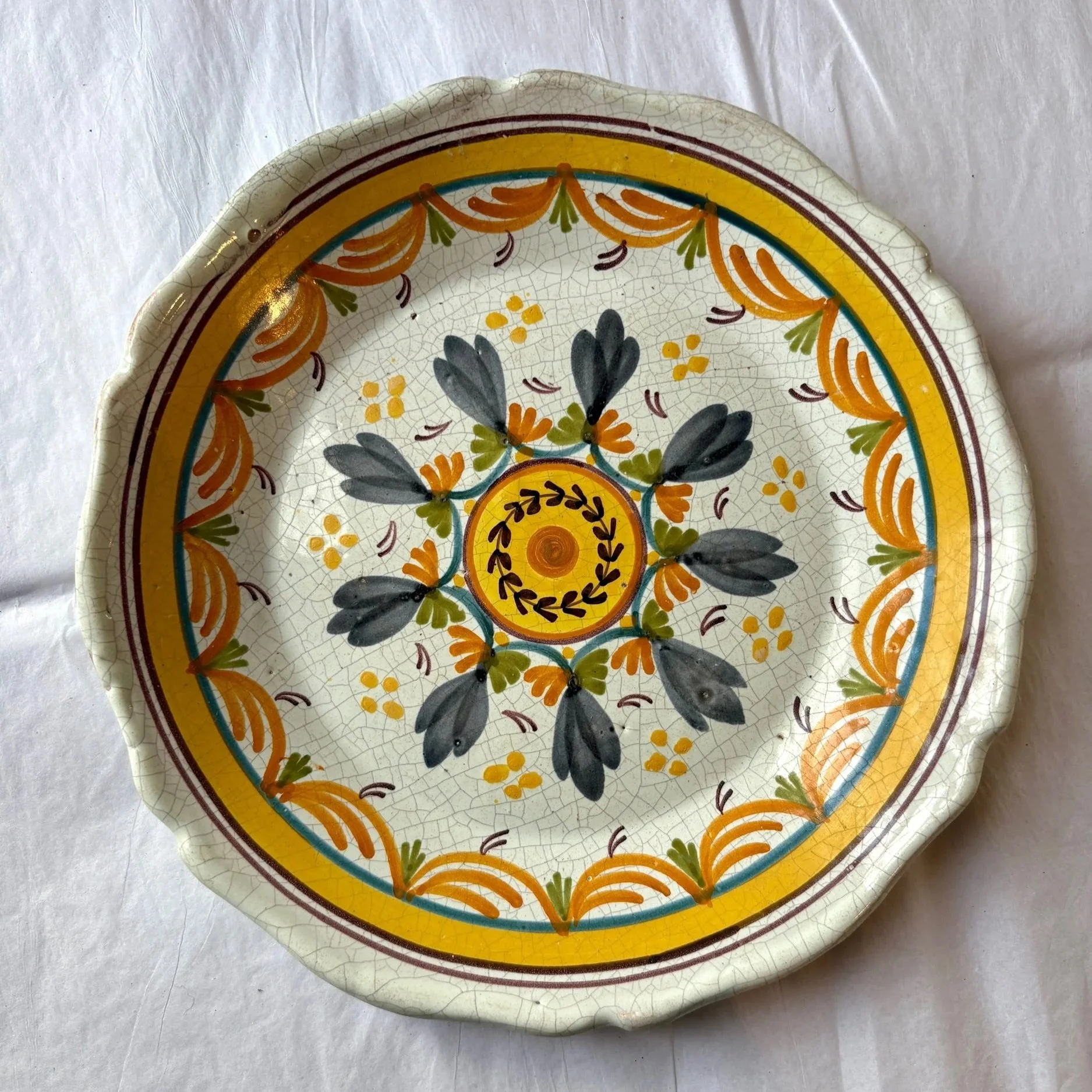 Antique French Plate from Brittany