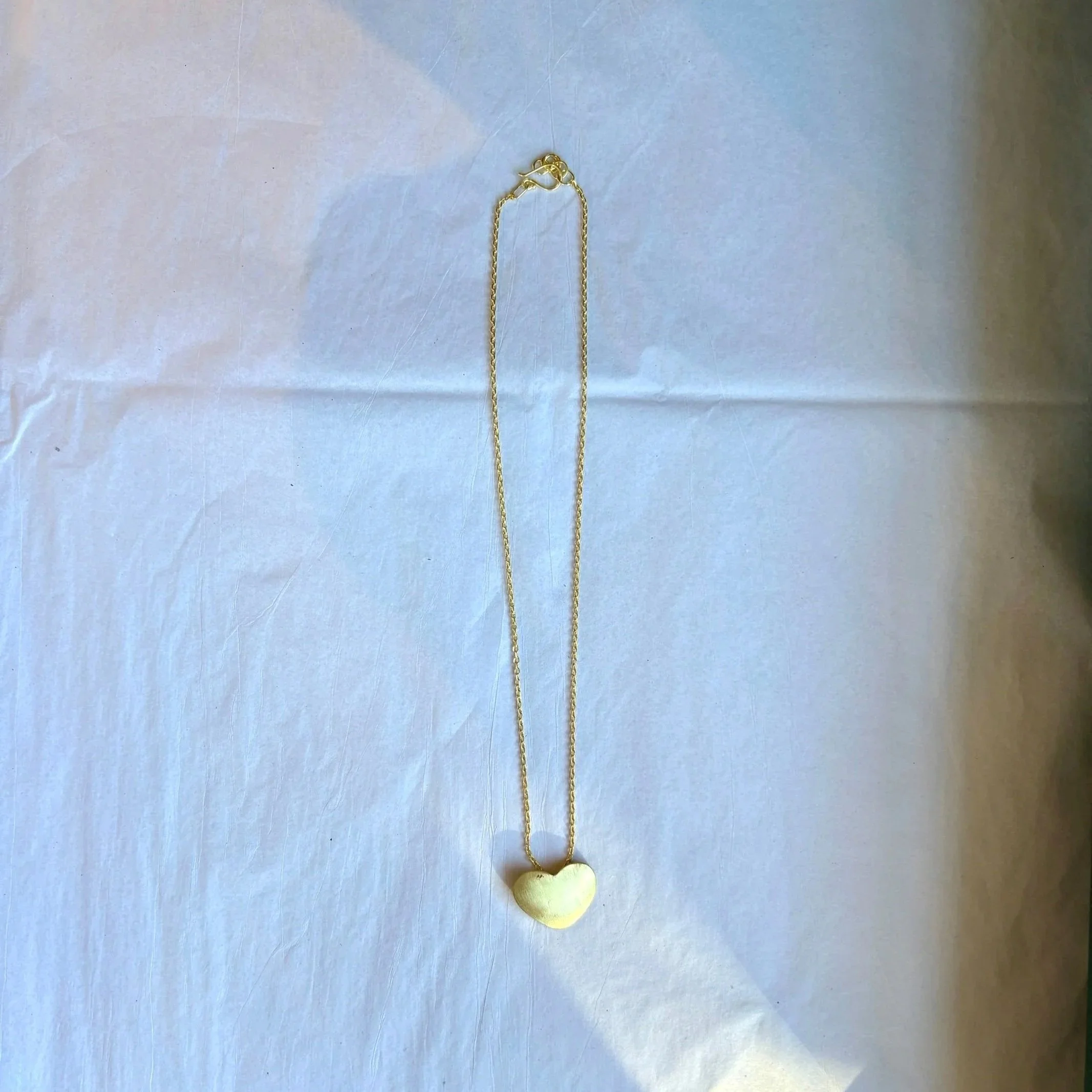 Heart Necklace - Brass