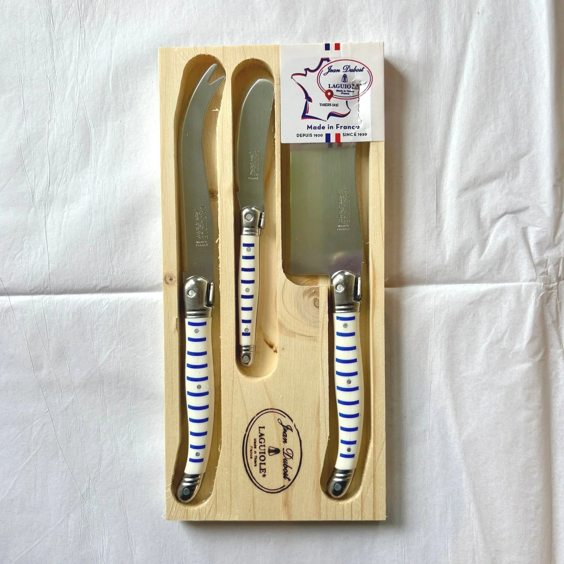 Jean Dubost Laguiole 3 Piece Cheese Set - Mariniere