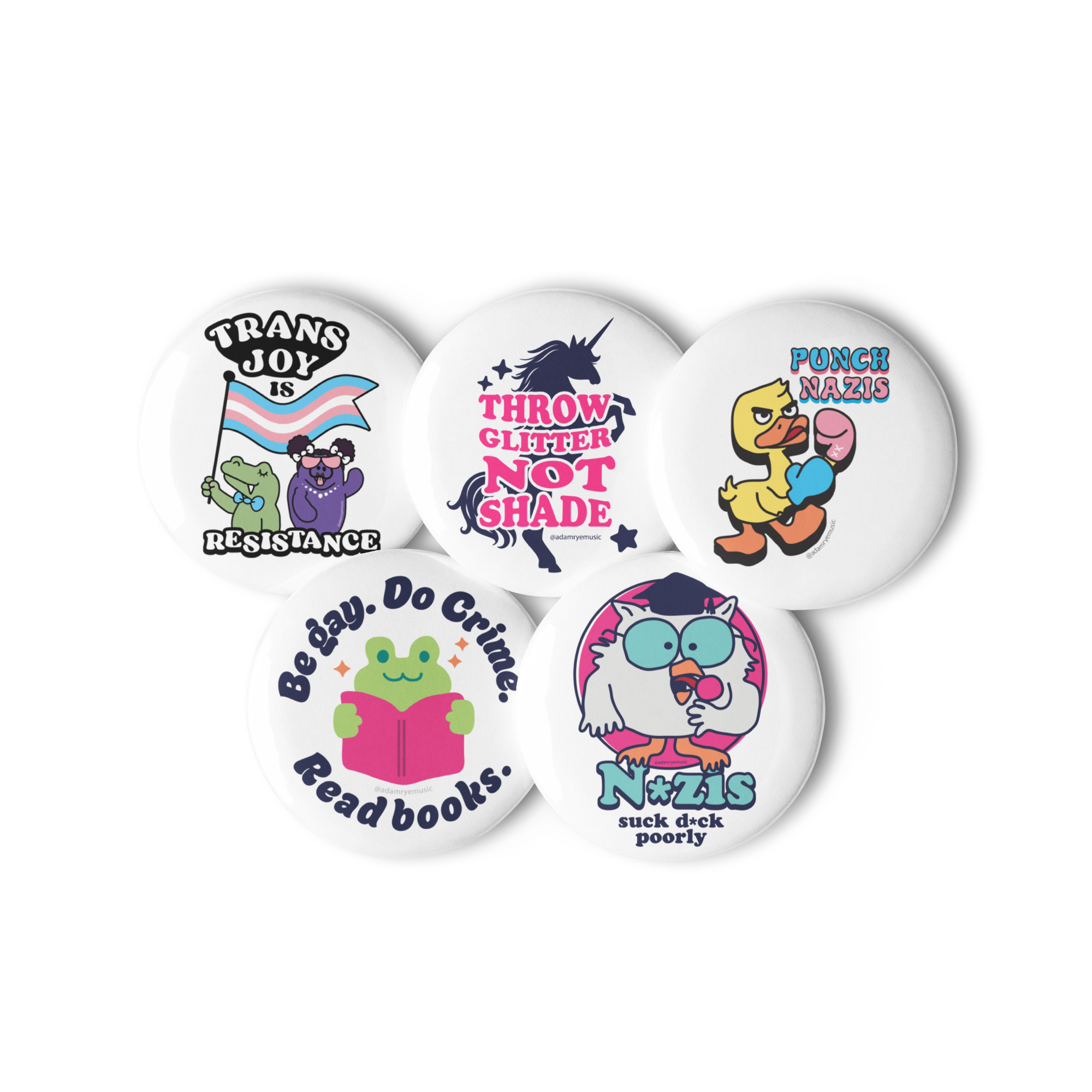 Adam Rye Signature Pin Buttons (5-Pack)