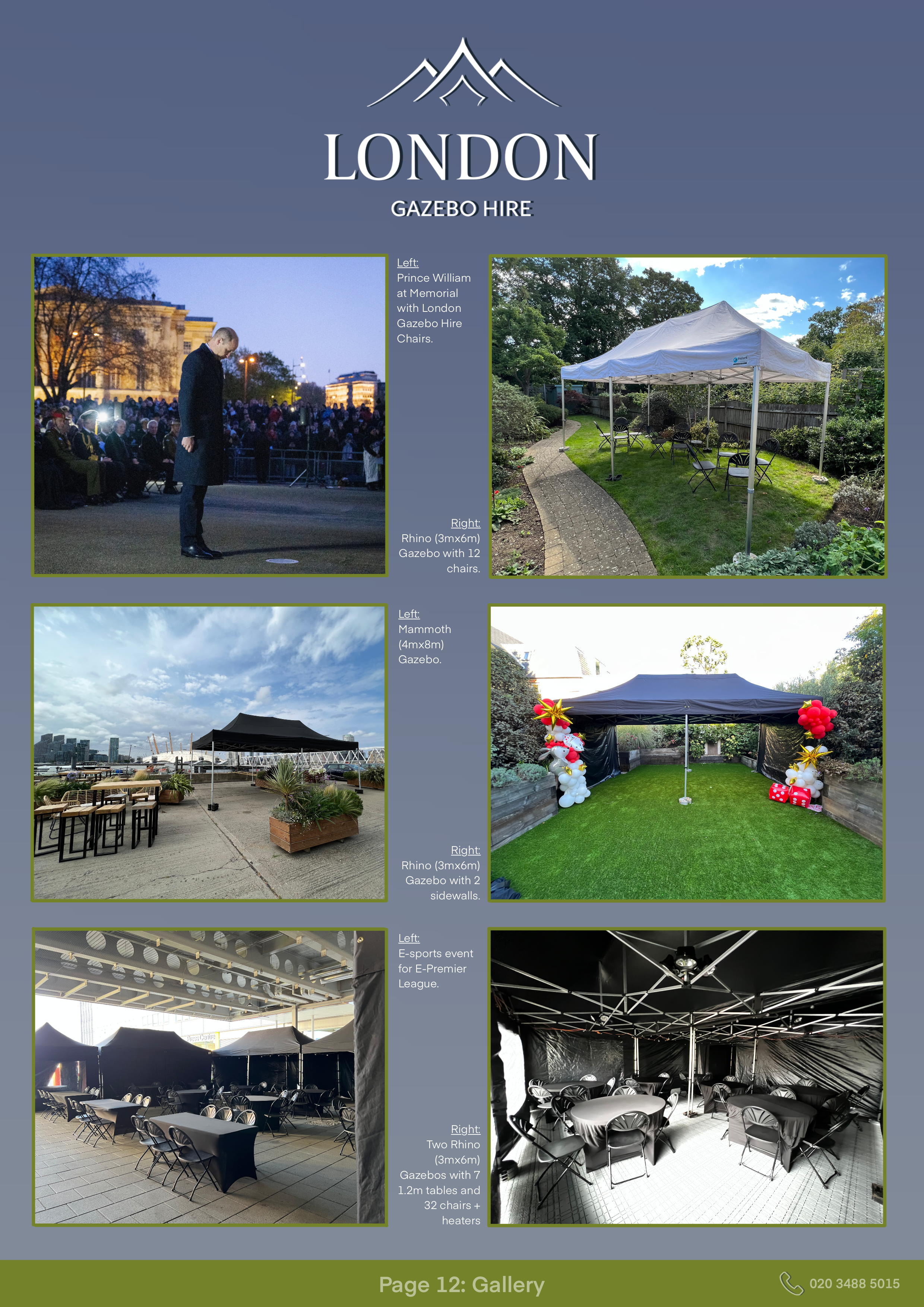 Large Event Hire Planning Planner