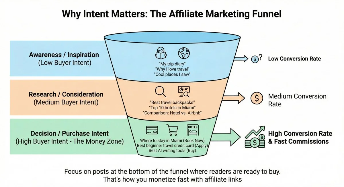 My affiliate marketing funnel example for travel blog