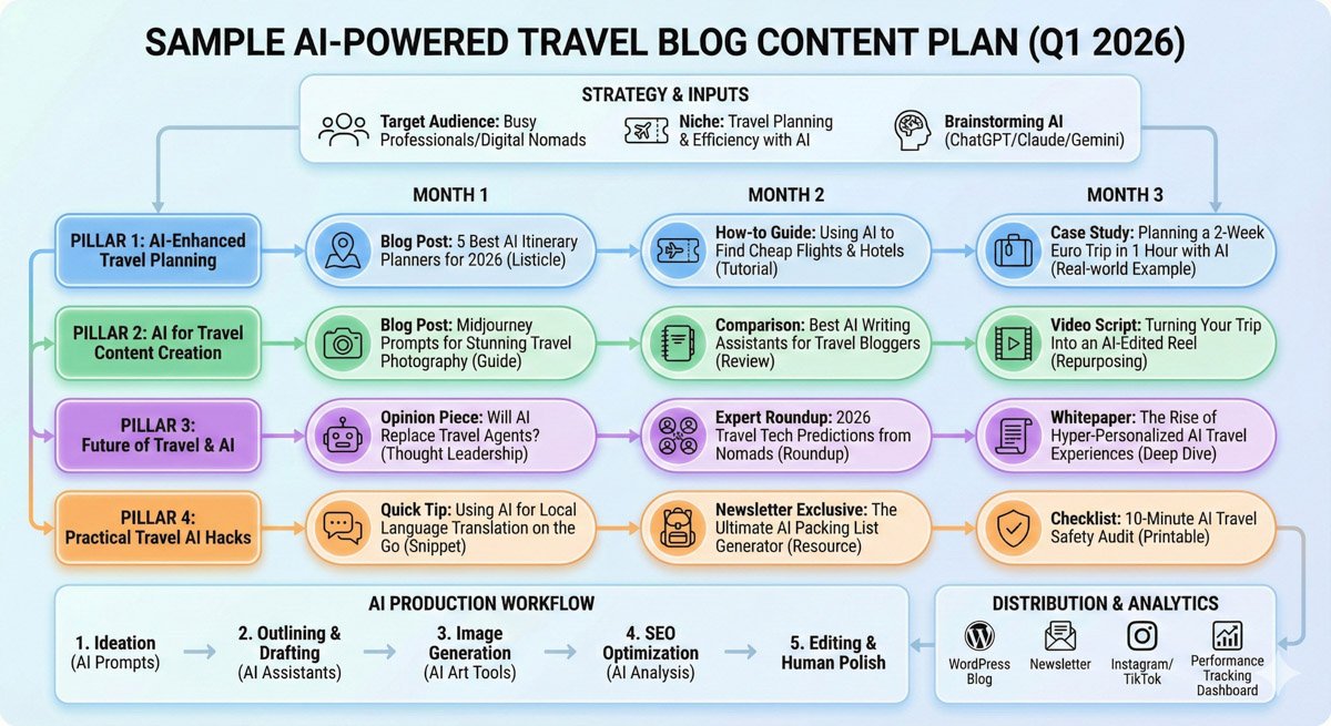 My example of an AI content plan for a blog