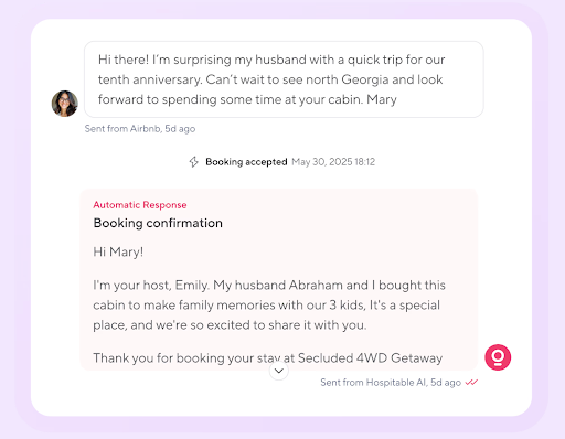 My example showing Hospitable in action