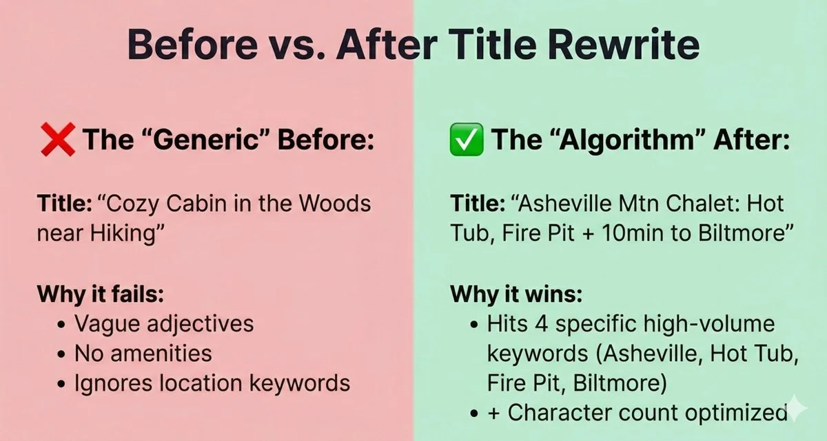 My analysis of titles before and after rewriting