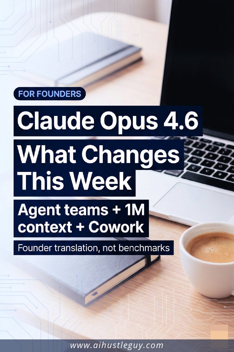 My Pinterest photo with CTA for my blog post on Claude Opus 4.6 for founders and entrepreneurs