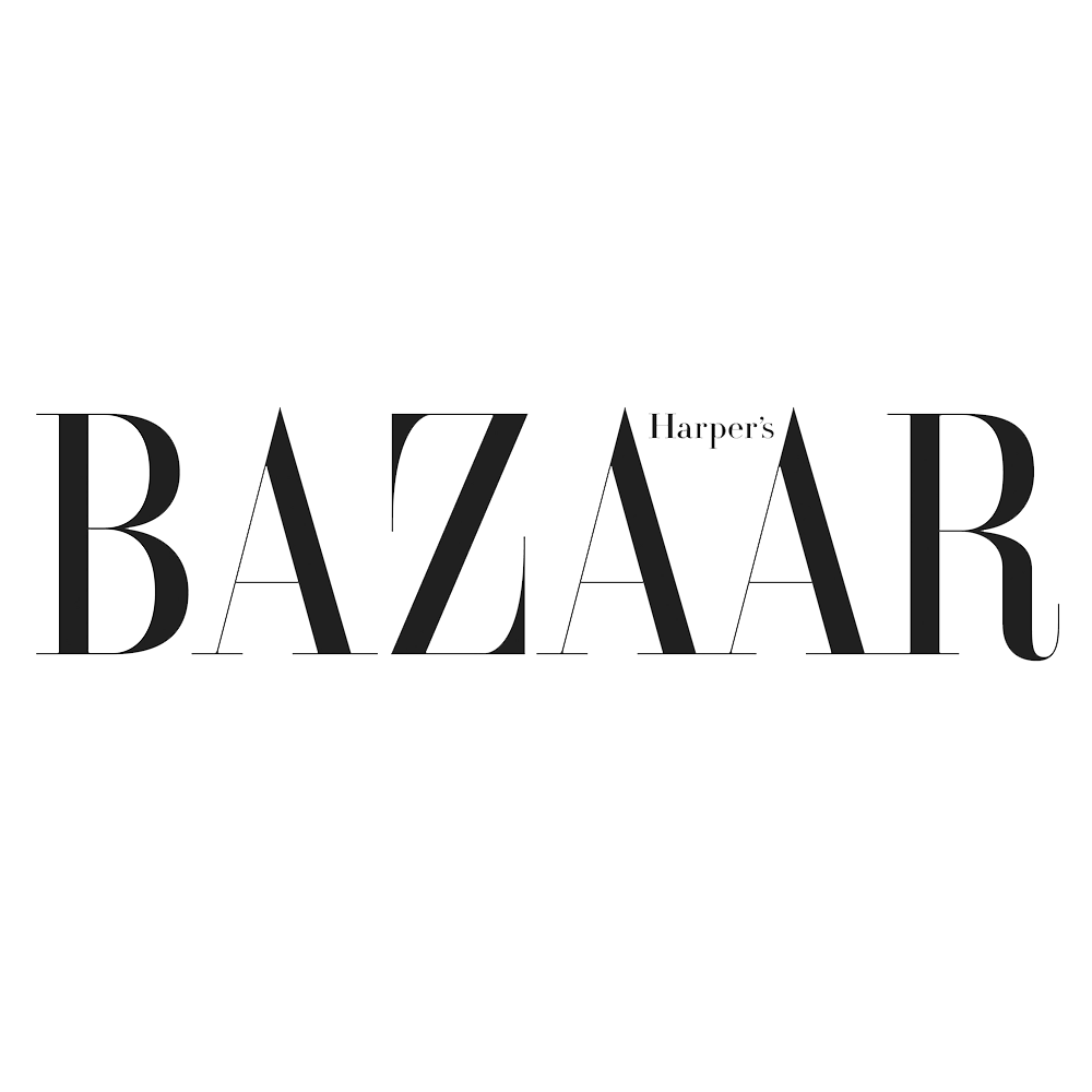 Harper's Bazaar logo with the text in black serif font on a white background.