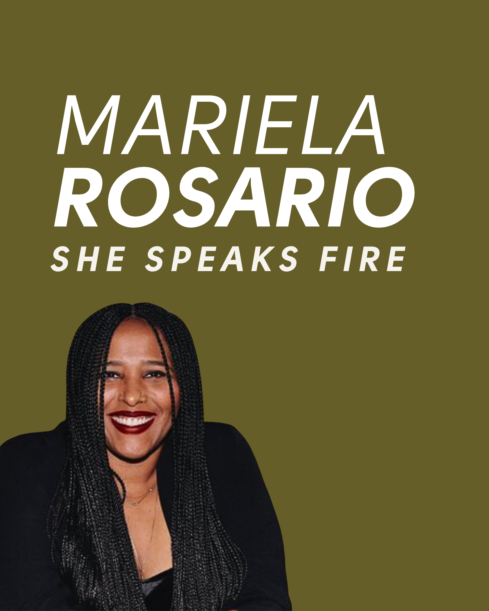 Mariela Rosario, main speaker, she speaks fire