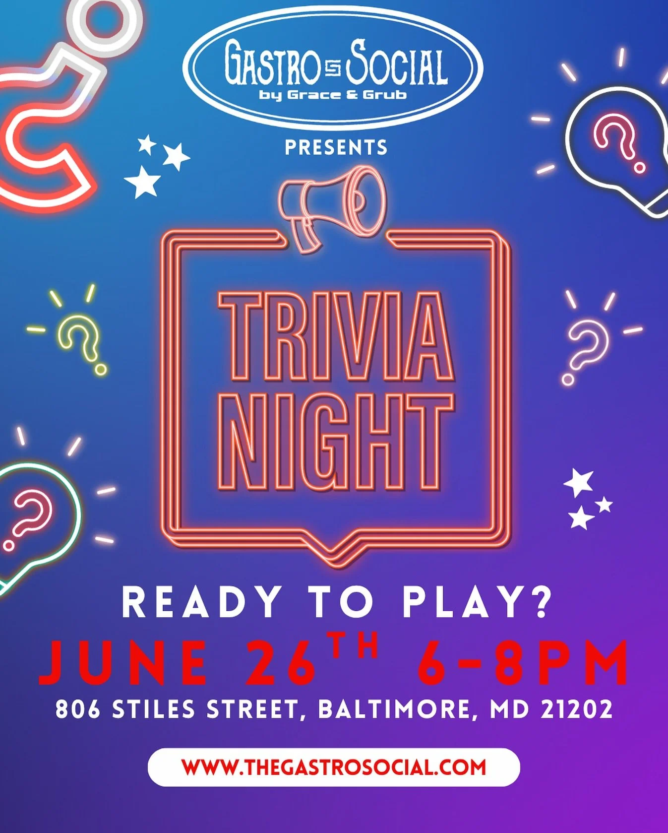 Come out and play! Join us tonight and every Thursday for Trivia! Special themes and prizes every week!
#Trivia #nightout #BaltimoreTrivia