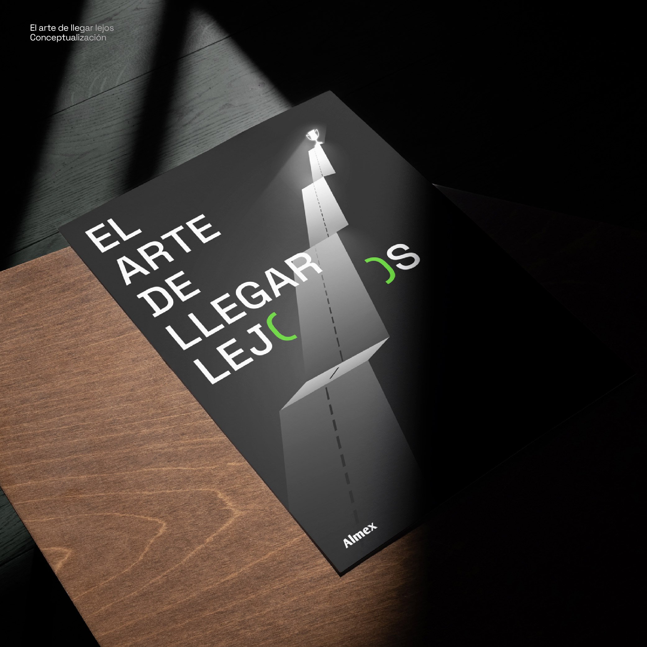 Mockup Conceptual art El arte de llegar lejos - FNMNS