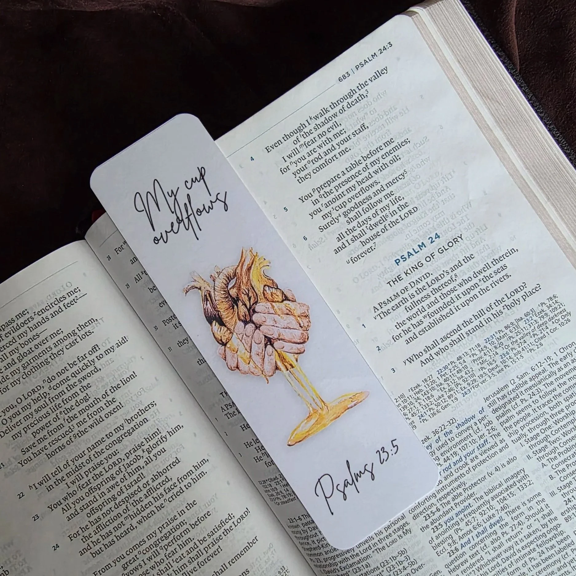 "My Cup Overflows" Bookmark