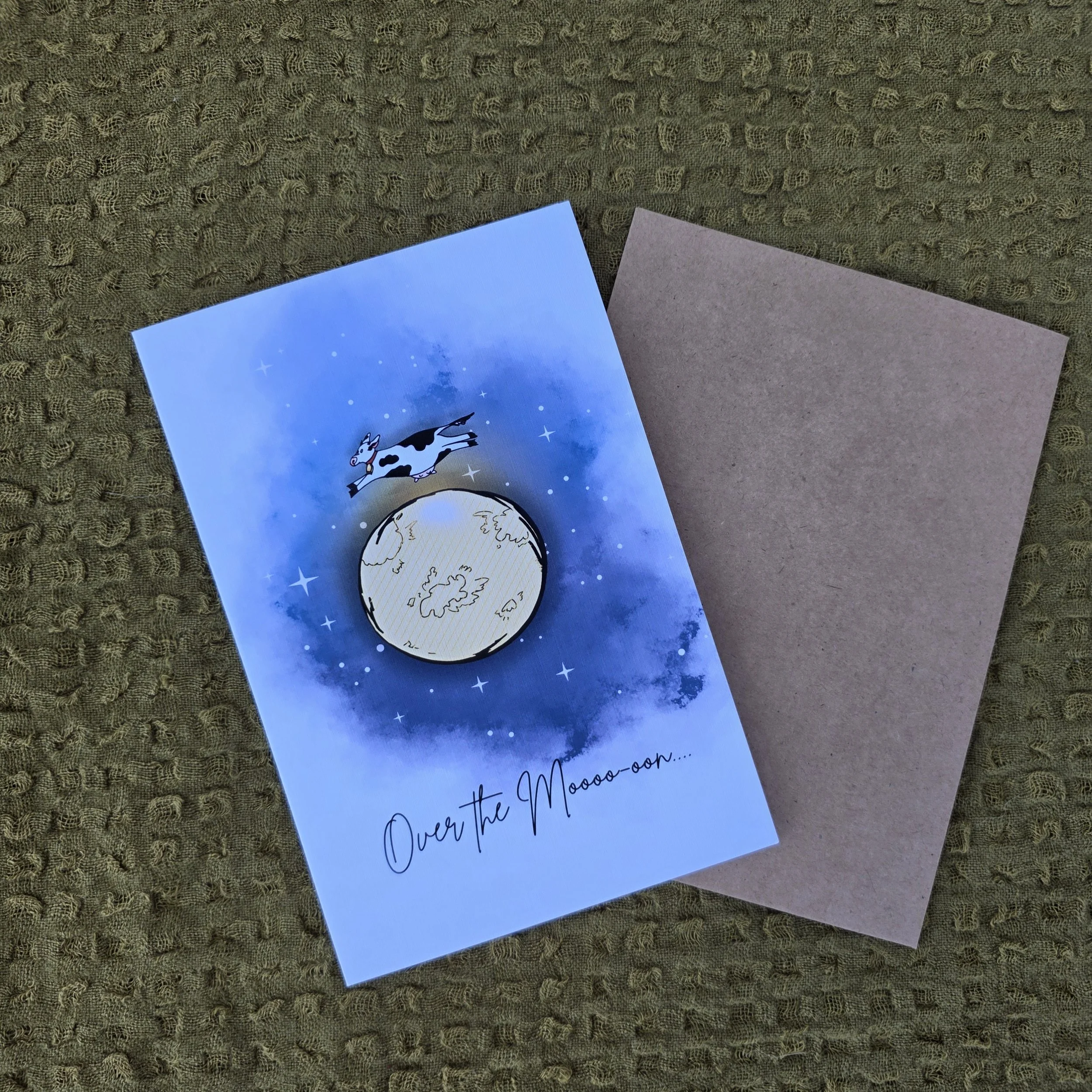 "Over the Moon" Greeting Card